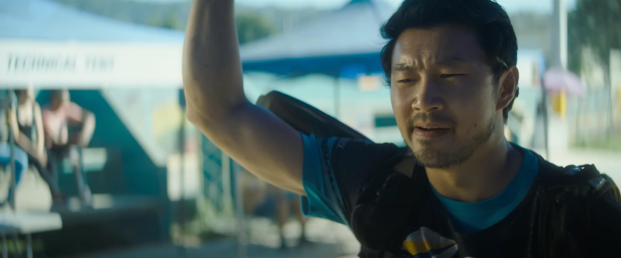 Simu Liu as Leon in Arthur the King (2024), Lionsgate