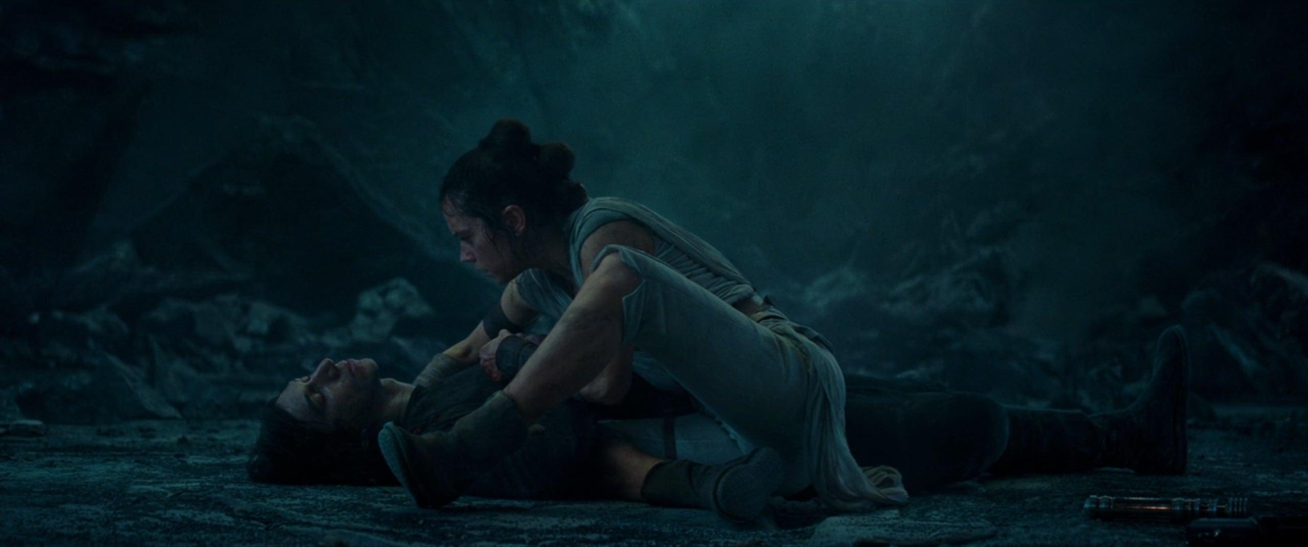 Ben Solo (Adam Driver) gives his own life to save Rey Palpatine (Daisy Ridley) in Star Wars Episode IX: The Rise of Skywalker (2019), Lucasfilm Ltd.