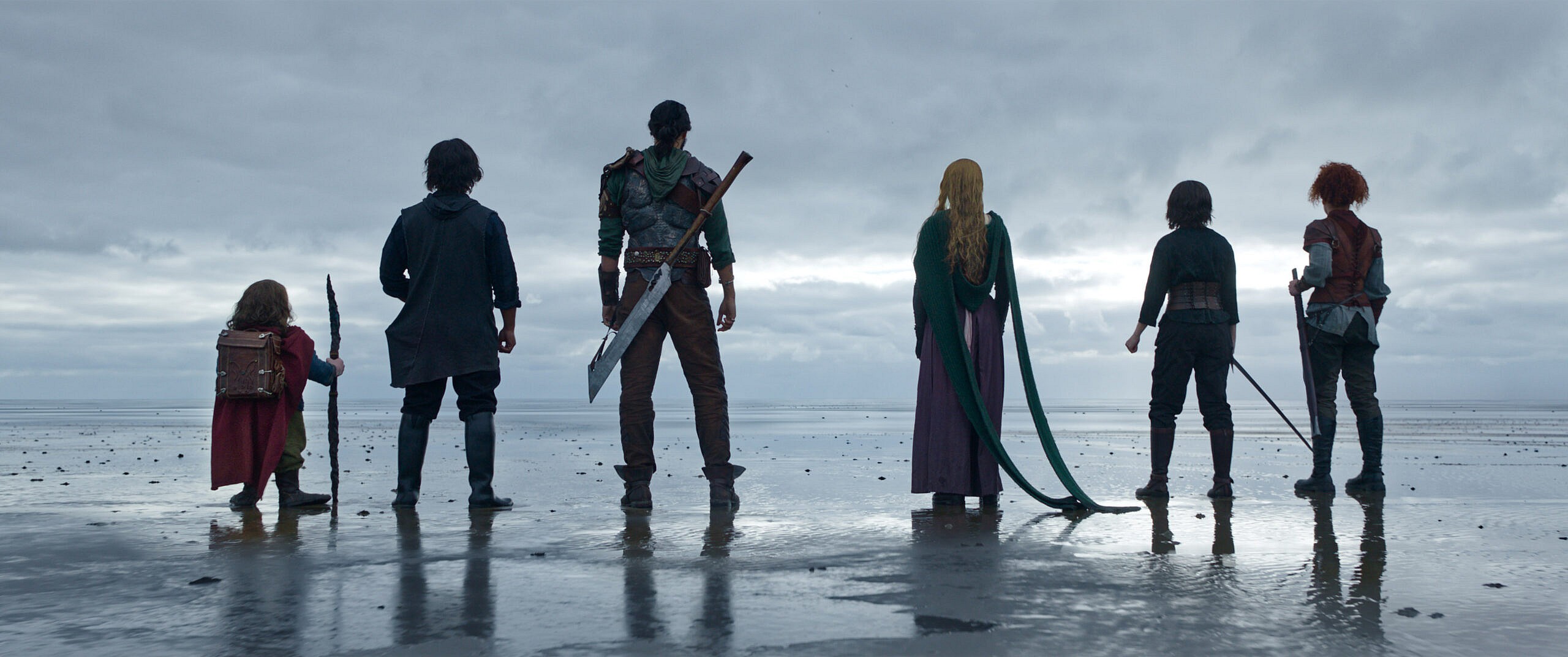 (L-R): Graydon (Tony Revolori), Kit (Ruby Cruz), Jade (Erin Kellyman), Boorman (Amar Chadha-Patel) and Dove (Ellie Bamber) in Lucasfilm's WILLOW exclusively on Disney+. ©2022 Lucasfilm Ltd. & TM. All Rights Reserved.