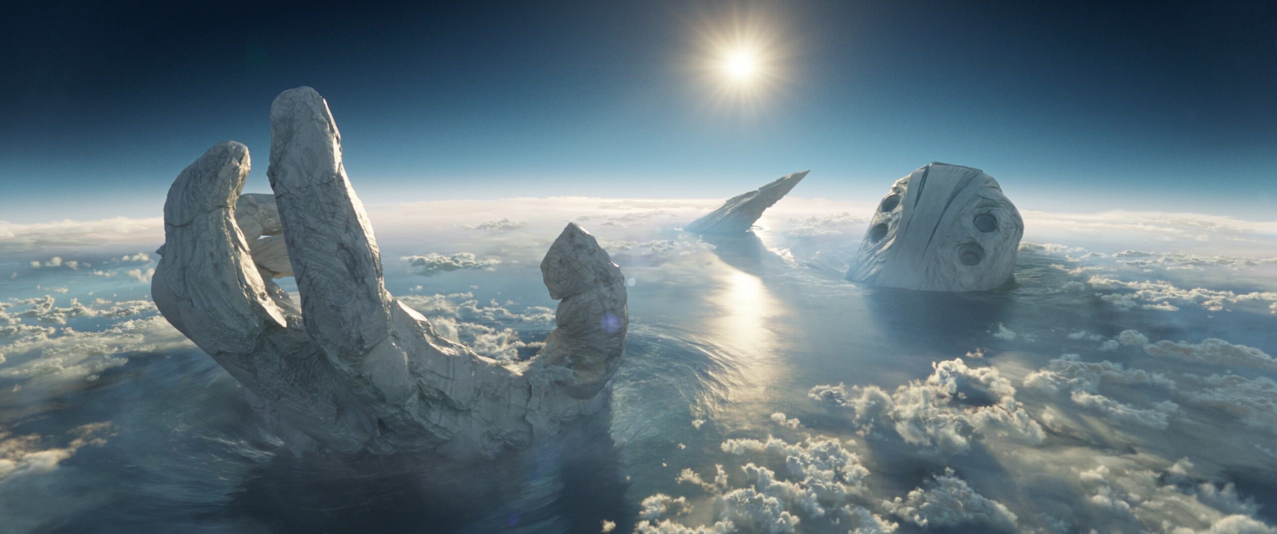 The Celestial Tiamat emerges from Earth's core in Eternals (2021), Marvel Entertainment