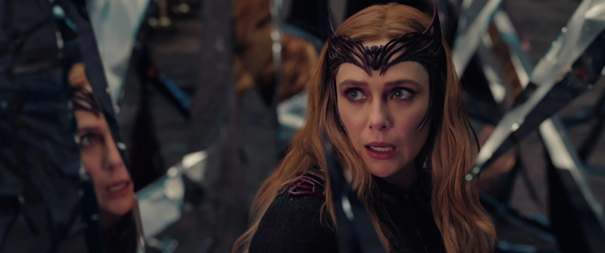 The Scarlet Witch (Elizabeth Olsen) is trapped within the Mirror Dimension in Doctor Strange in the Multiverse of Madness (2022), Marvel Entertainment