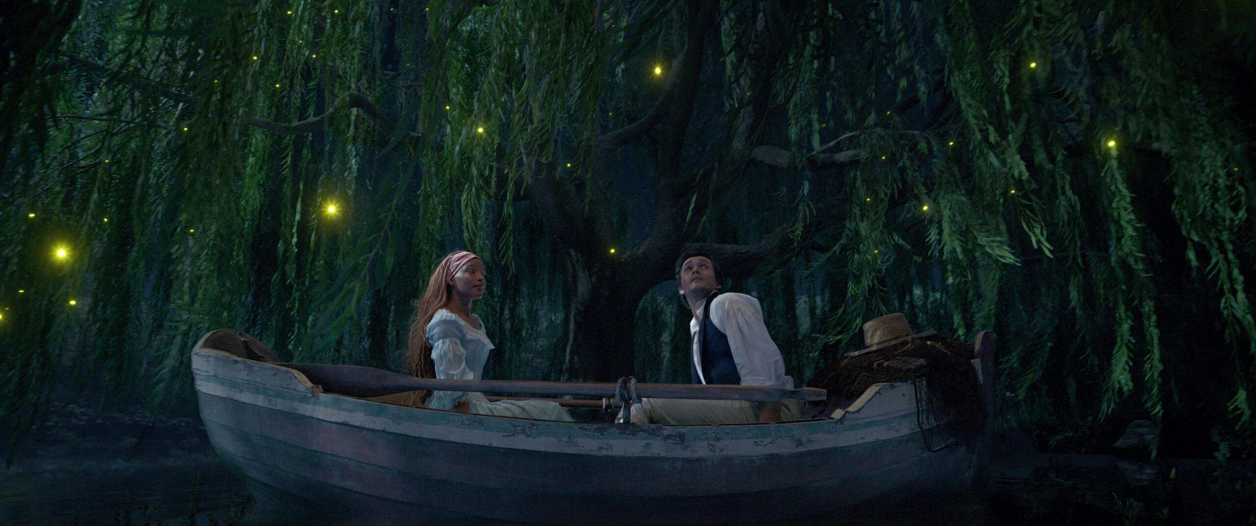 Halle Bailey as Ariel and Jonah Hauer-King as Prince Eric in The Little Mermaid