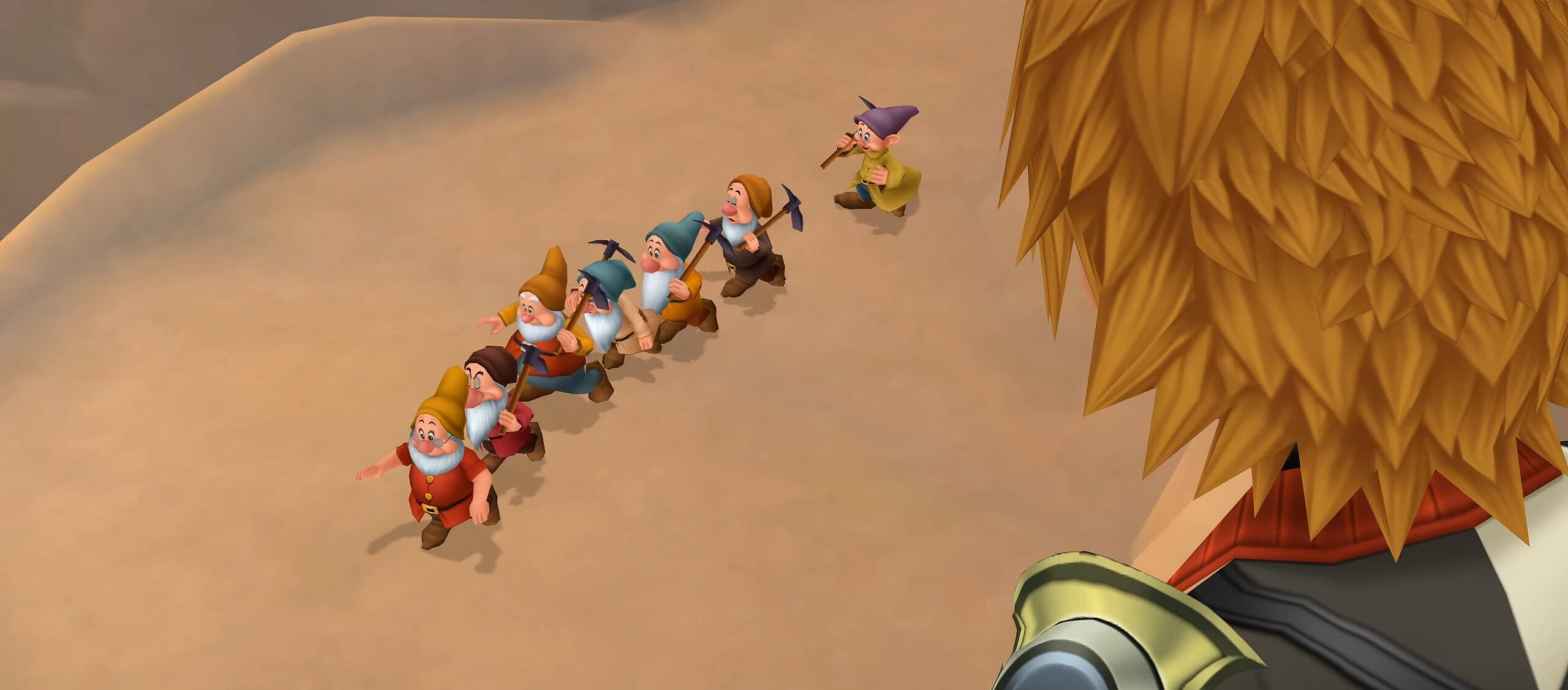 Ventus (Jesse McCartney) takes notice of seven strange individuals in Kingdom Hearts Birth by Sleep (2009), Square Enix