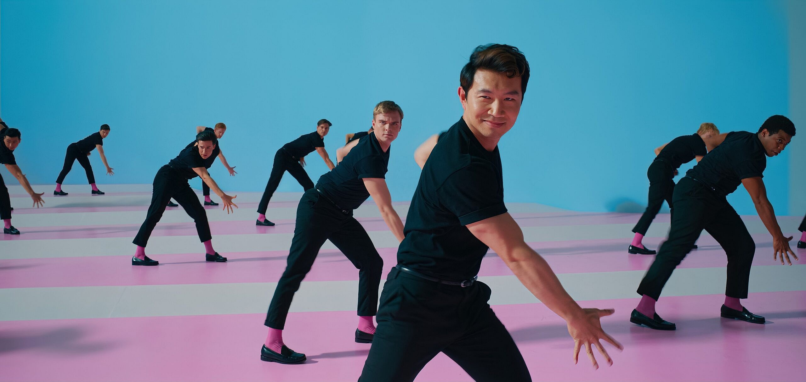 (center) SIMU LIU as Ken in Warner Bros. Pictures’ “BARBIE,” a Warner Bros. Pictures release.
