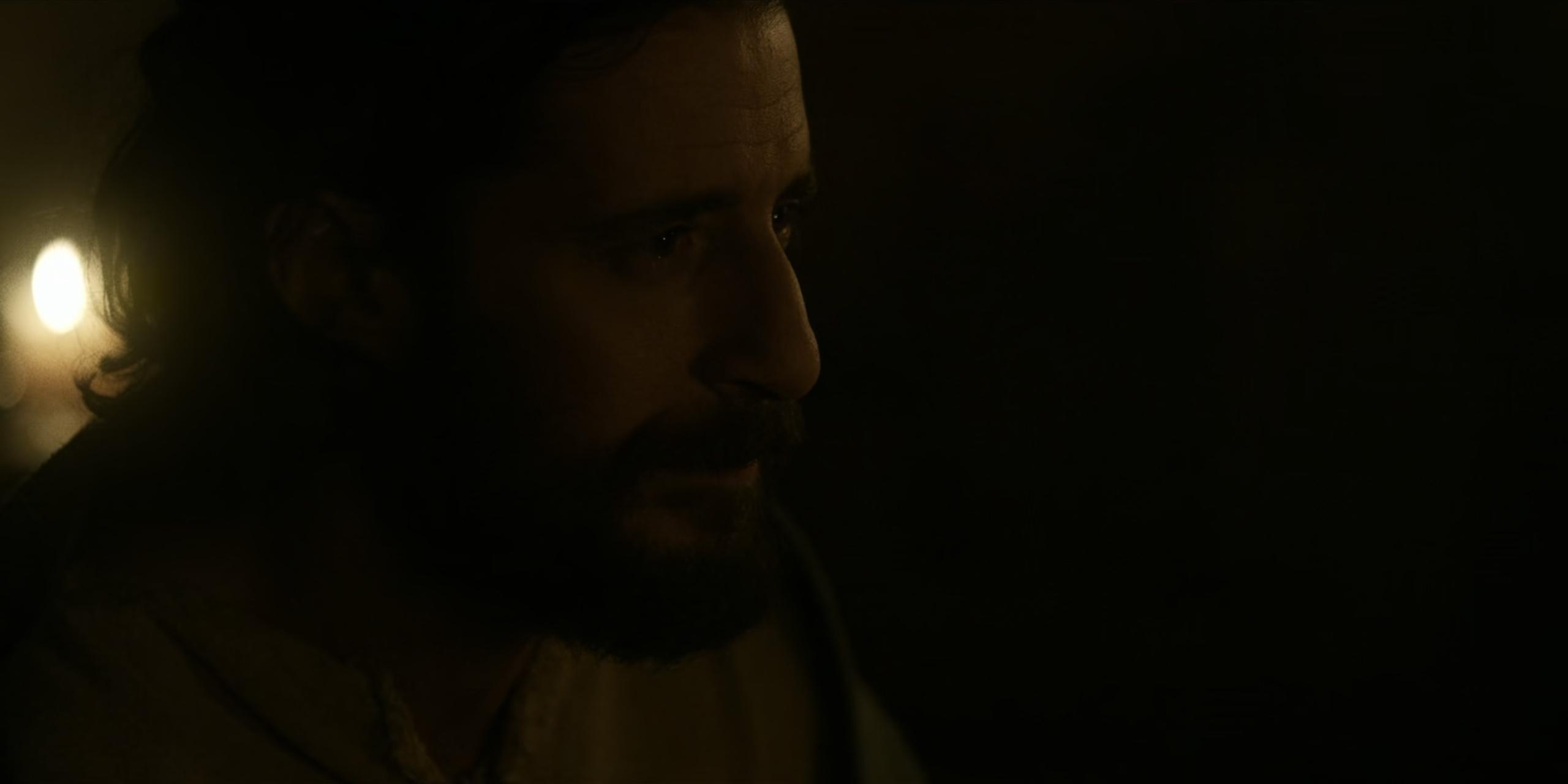 Jesus (Jonathan Roumie) joins Mary Magdalene (Elizabeth Tabish) for dinner in The Chosen Season 1 Episode 2 "Shabbath" (2019), Angel Studios