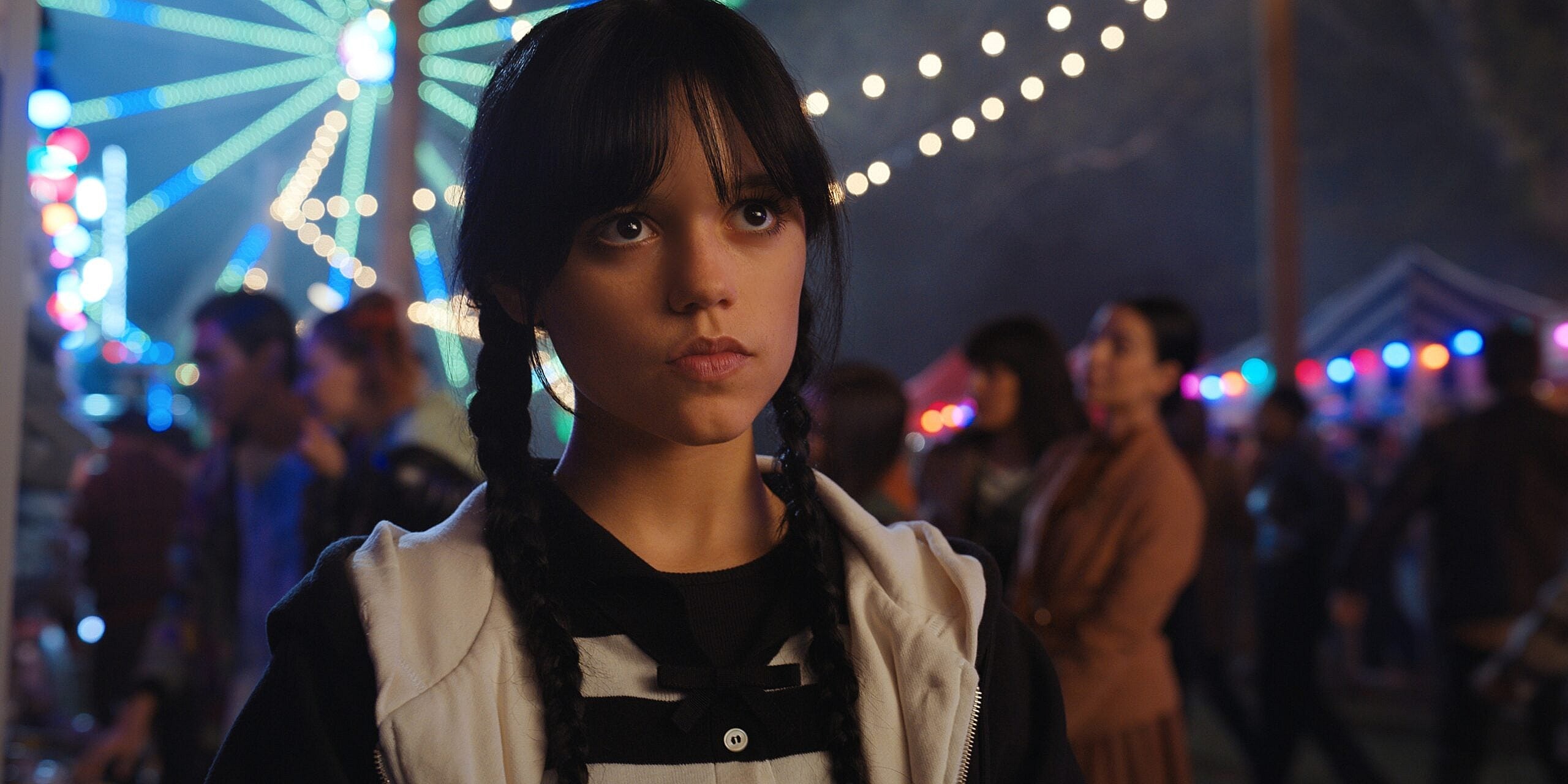 Wednesday. Jenna Ortega as Wednesday Addams in episode 101 of Wednesday. Cr. Courtesy Of Netflix © 2022