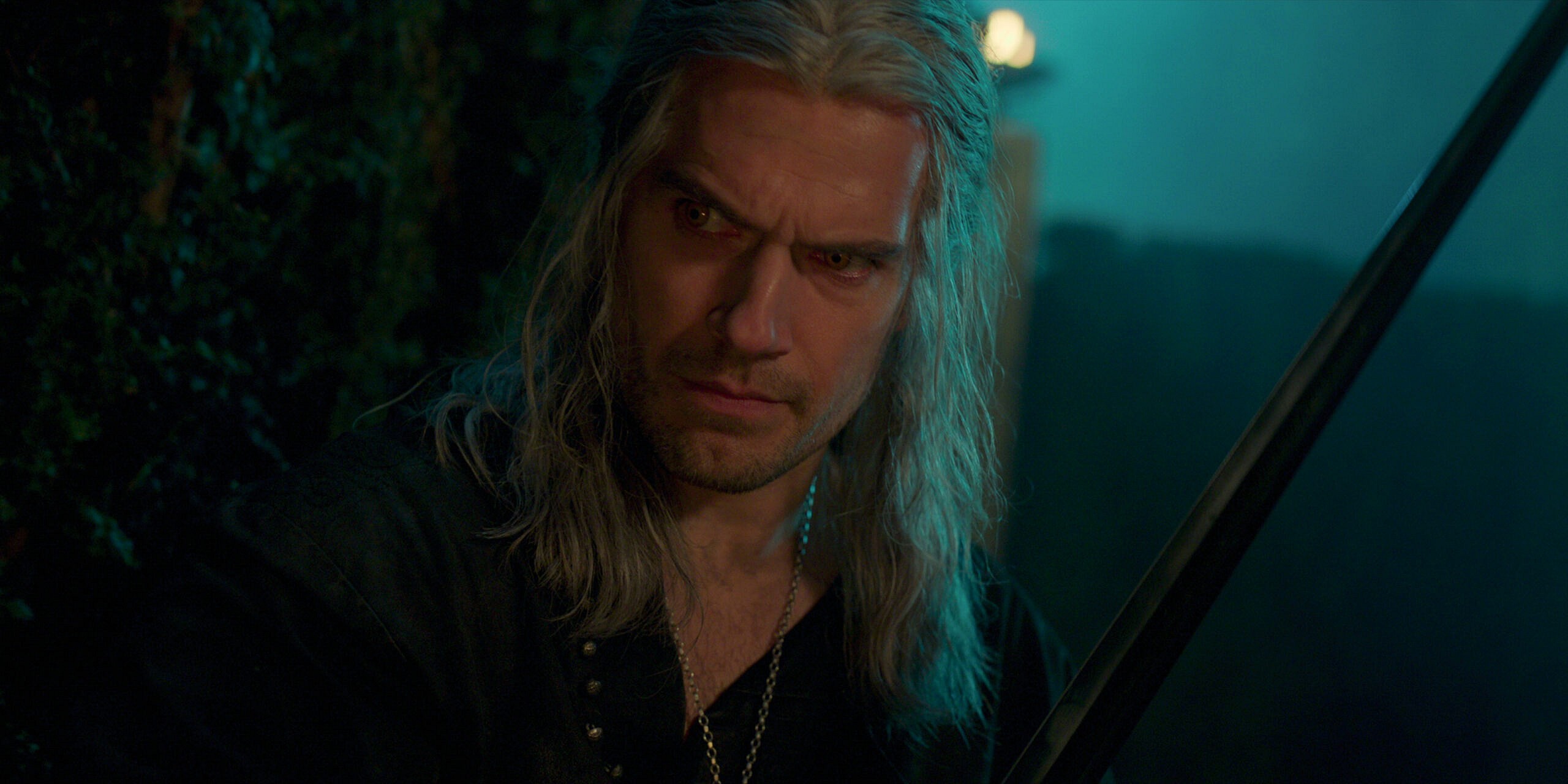 Geralt (Henry Cavill) seeks information in The Witcher Season 3 Episode 1 "Shaerrawedd" (2023), Netflix