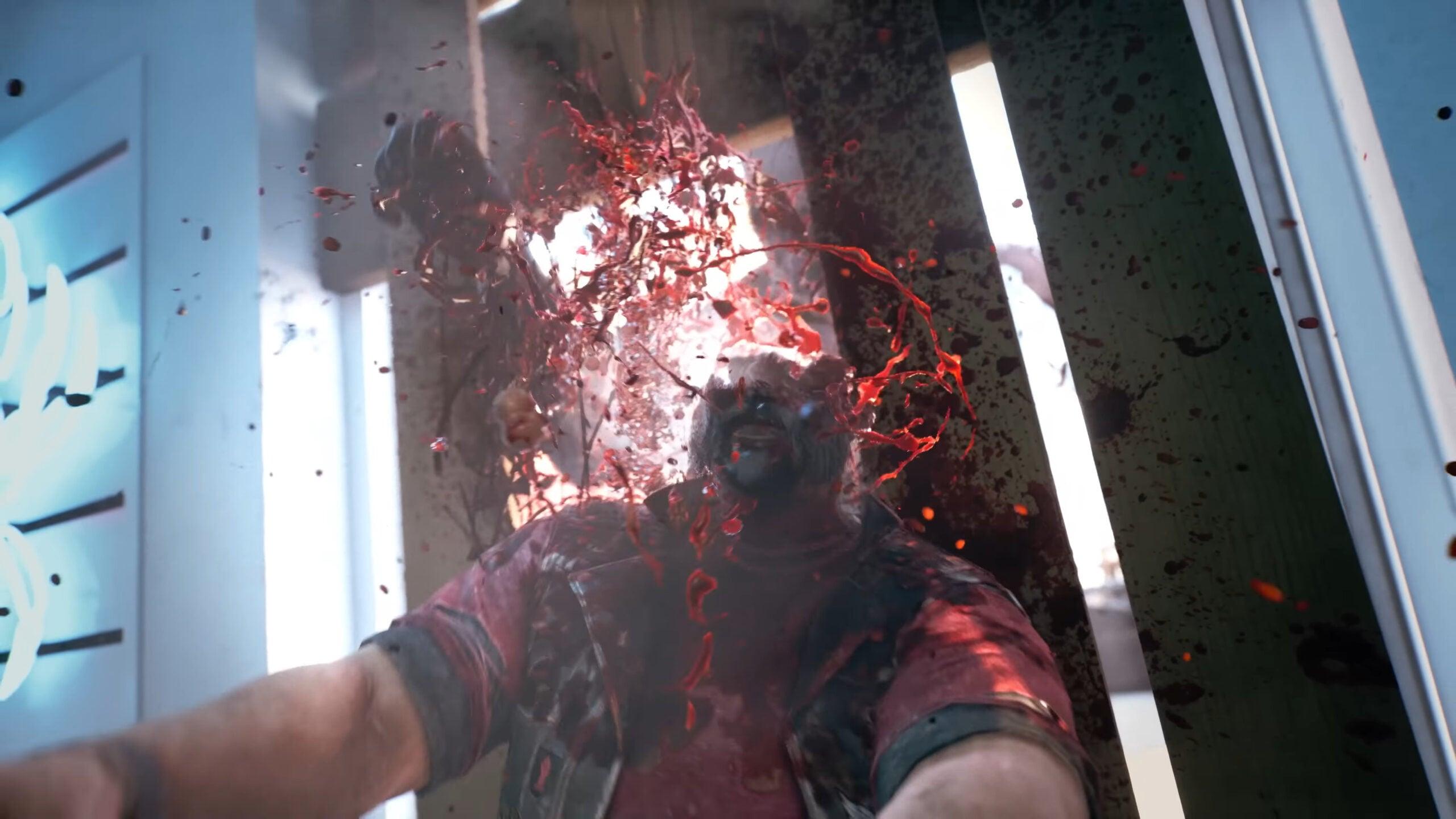 A zombie has its mind blown in Dead Island 2 (2023), Dambuster Studios