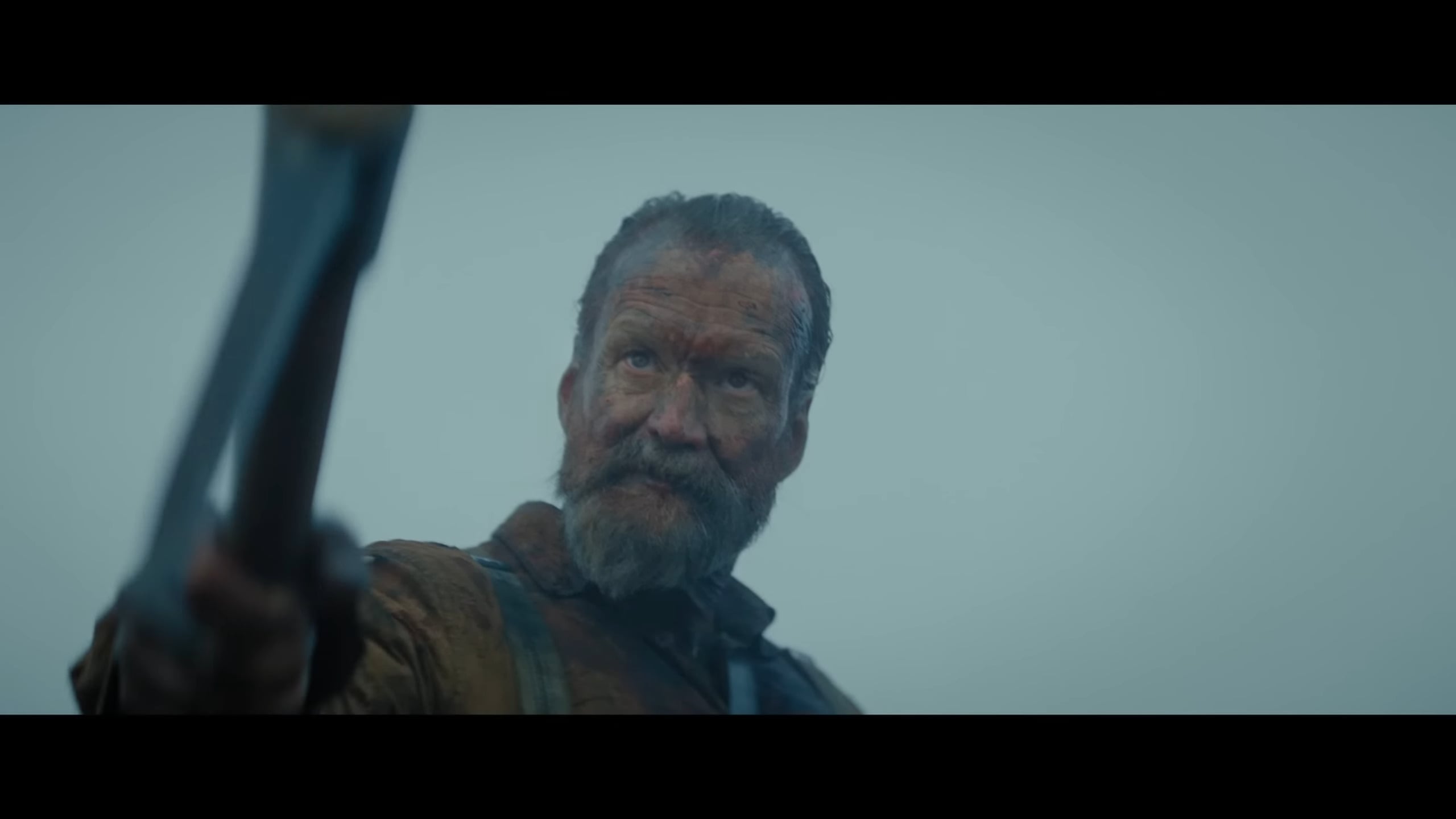 Aatami (Jorma Tommila) sets his sights on his next kill in Sisu (2023), Lionsgate