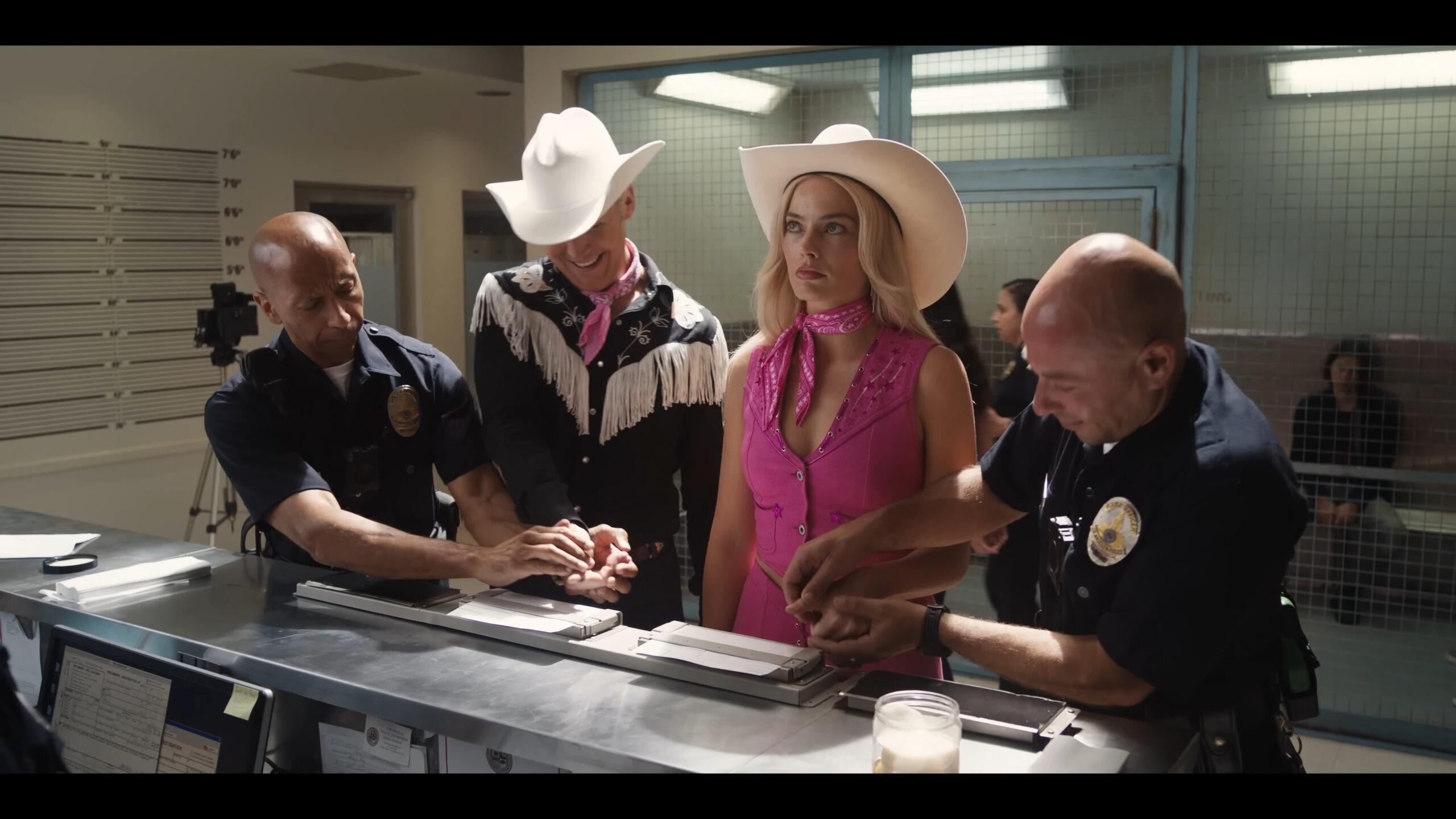 Barbie (Margot Robbie) and Ken (Ryan Gosling) are booked once again in Barbie (2023), Warner Bros. Pictures