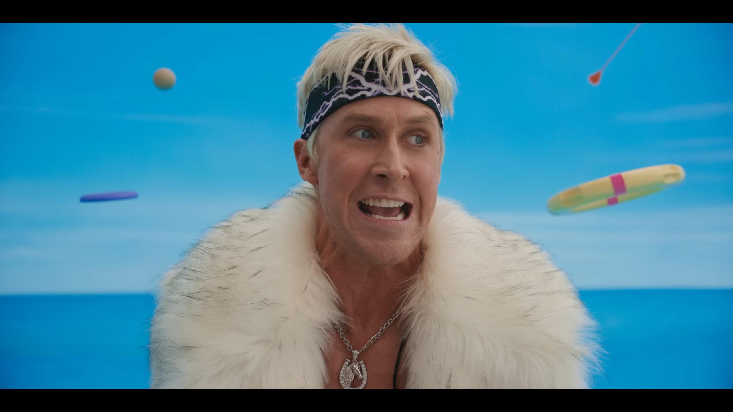Ken (Ryan Gosling) rallies his troops in Barbie (2023), Warner Bros. Pictures