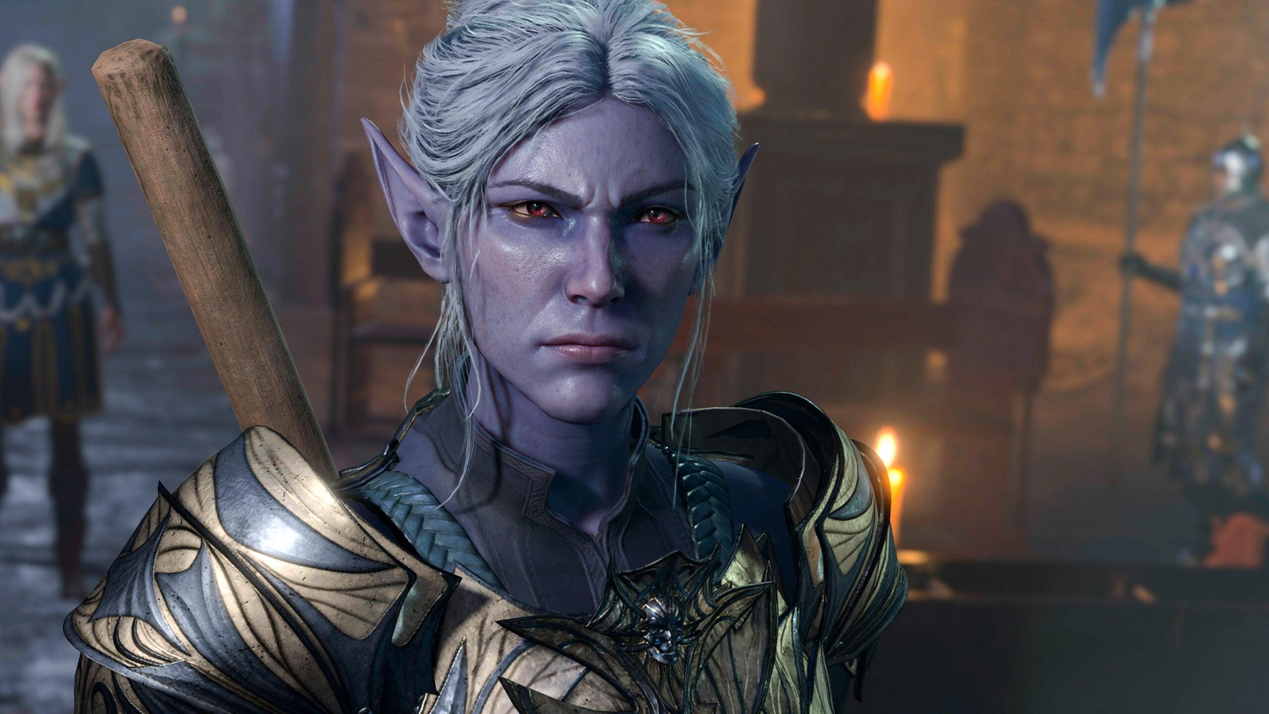 Nightwarden Minthara (Emma Gregory) has words for the player in Baldur's Gate 3 (2023), Larian Studios