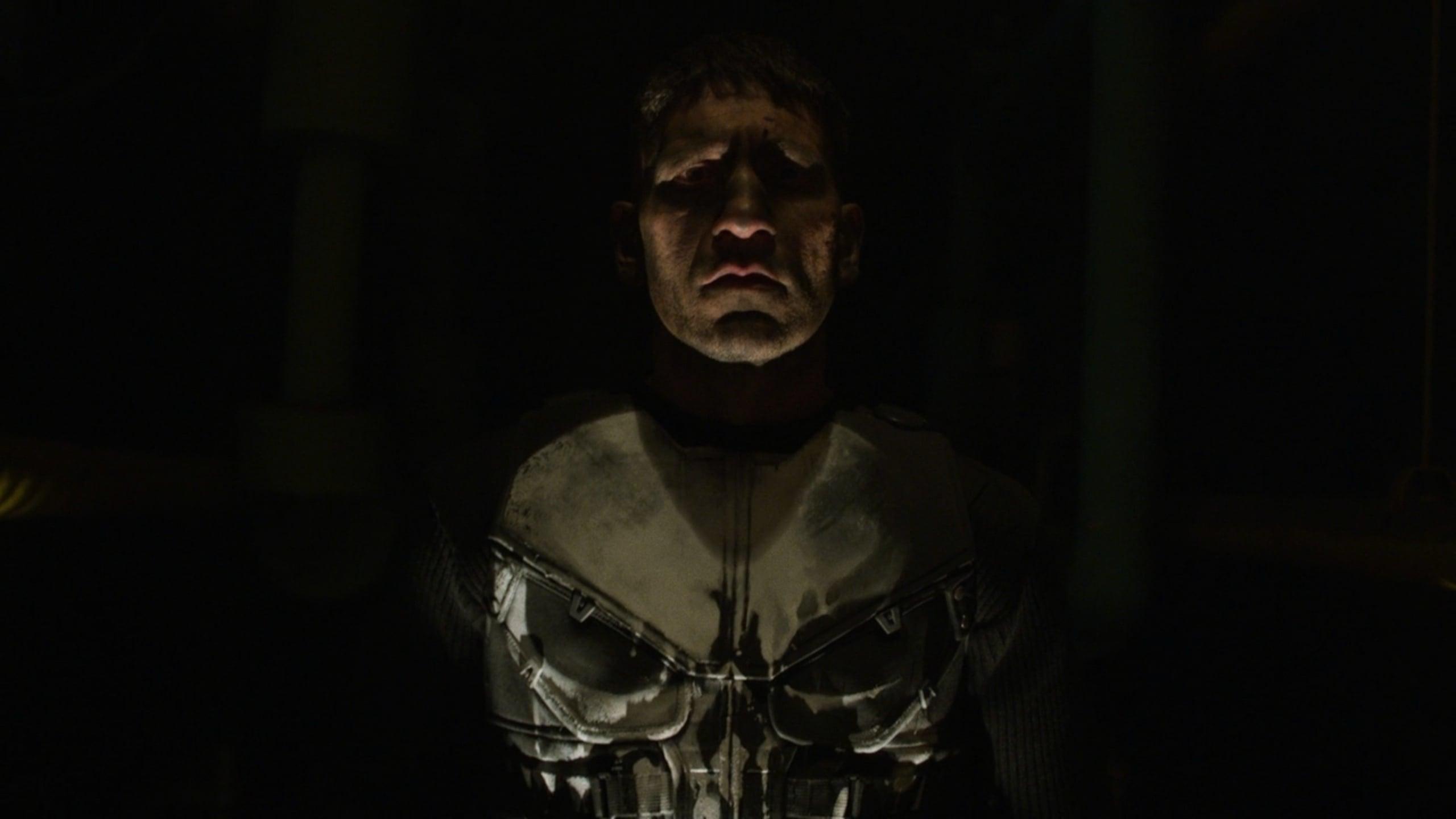 The Punisher (Jon Bernthal) prepares to take down a group of Anvil agents in The Punisher Season 1 Episode 11 "Danger Close" (2017), Netflix