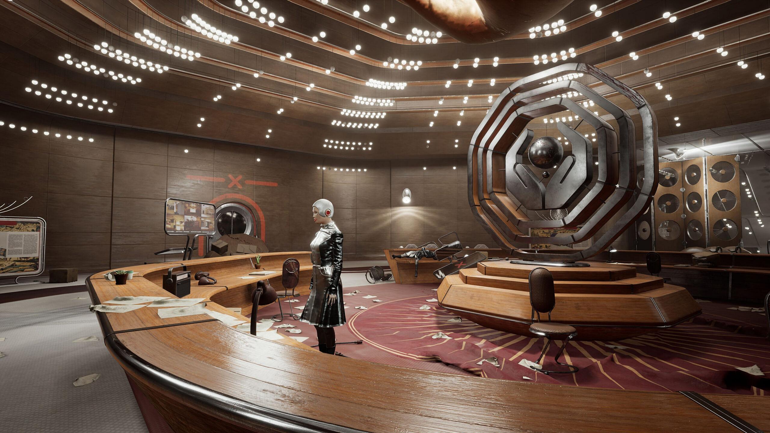 A Tereshkova robot mans the desk via Atomic Heart (2023), Focus Entertainment