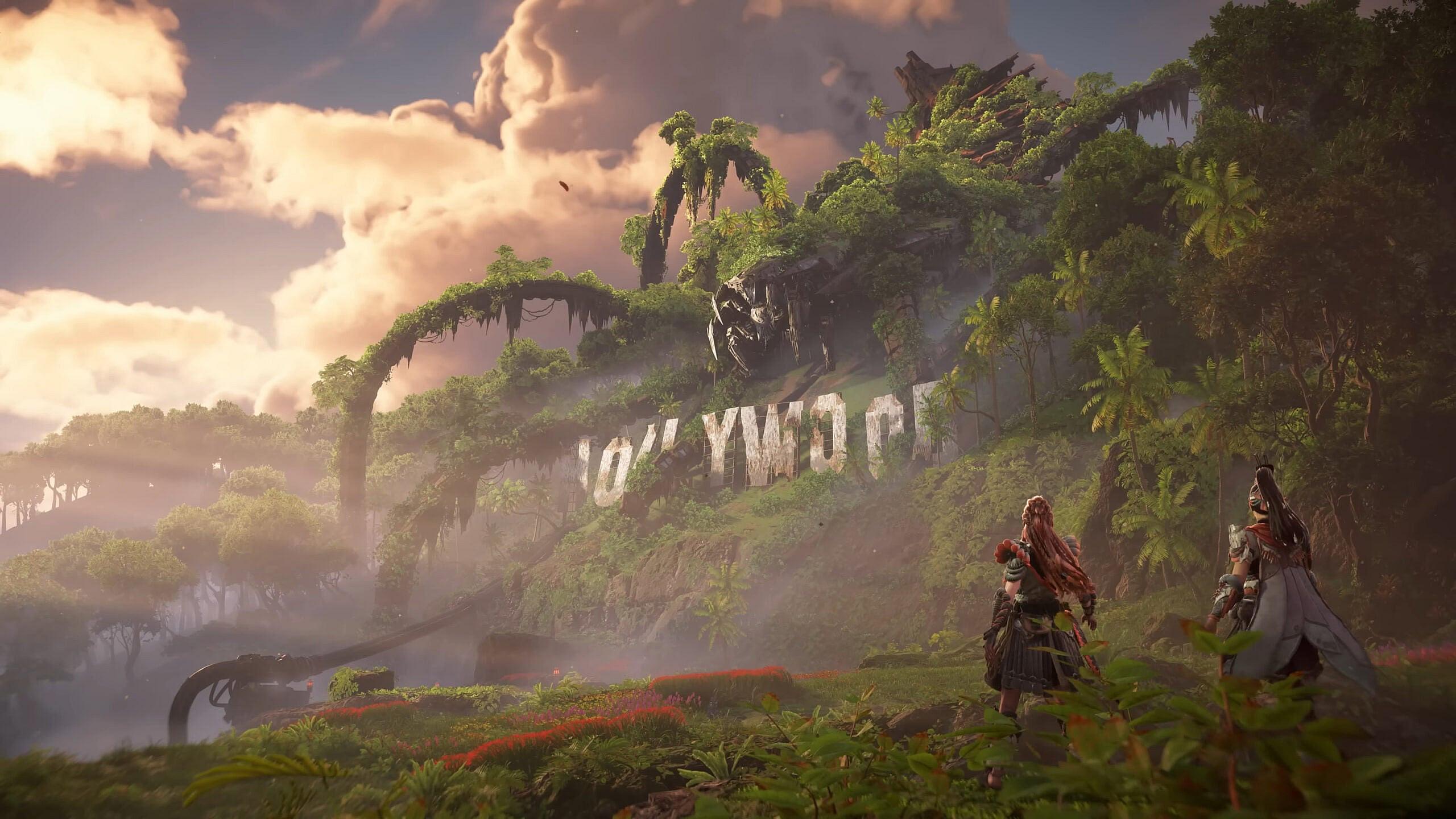 Aloy and Seyka traverse Burning Shores in Horizon Forbidden West: Burning Shores (2023), Guerilla
