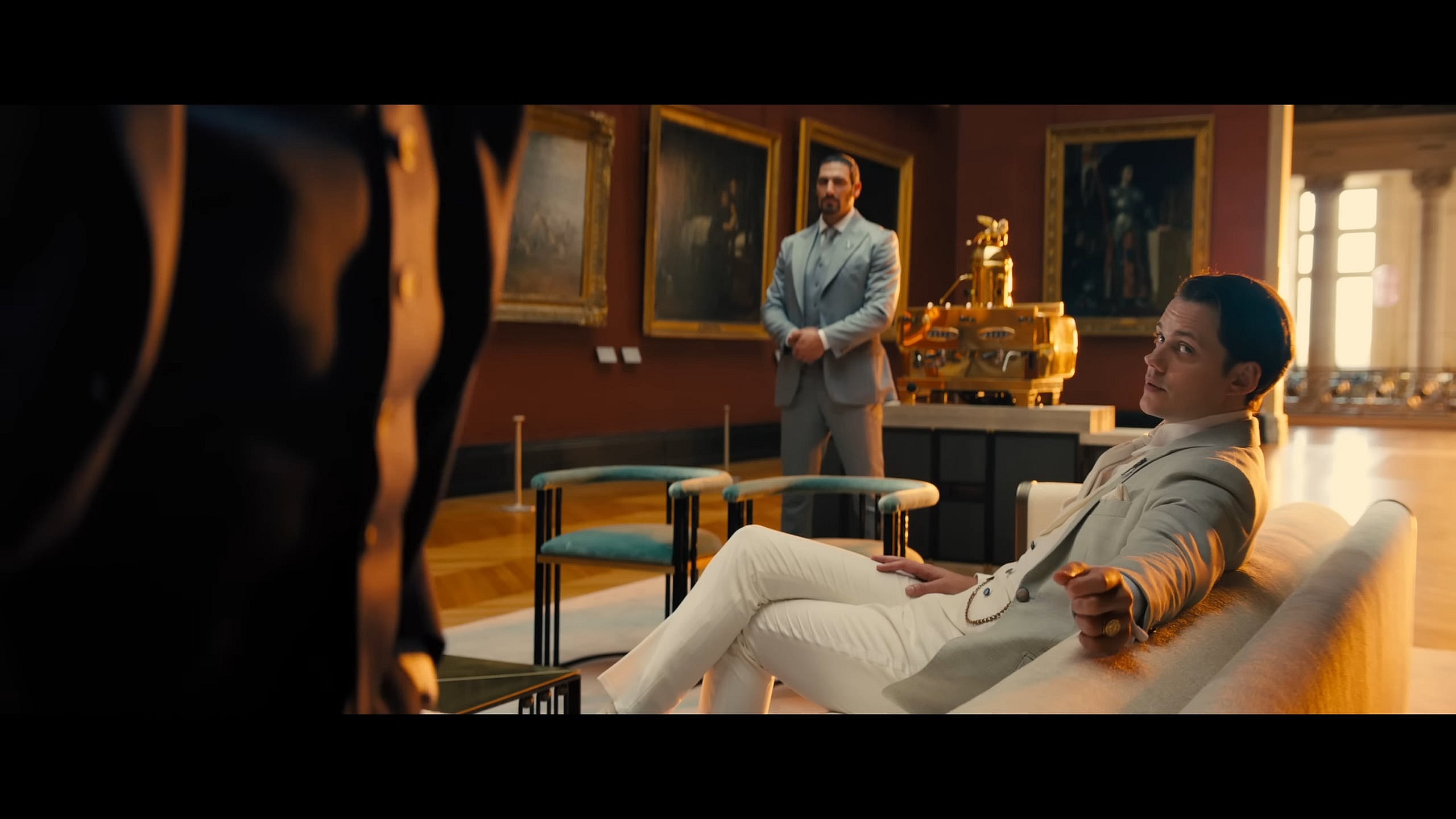 Marquis Vincent de Gramont (Bill Skarsgård) plots his next move in John Wick: Chapter 4 (2023), Lionsgate Films