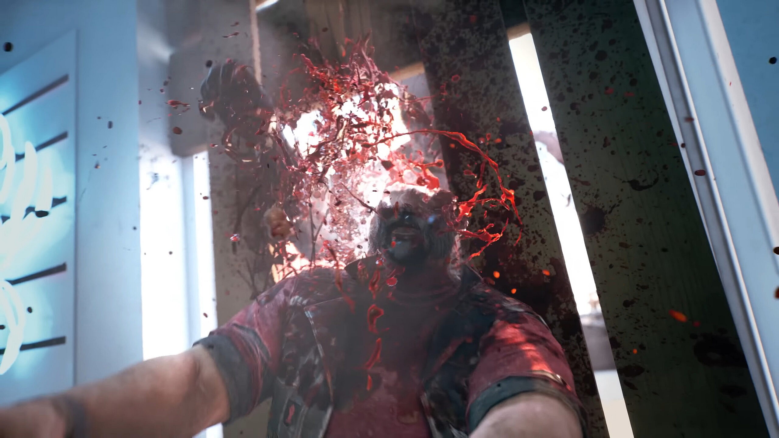 A zombie has its mind blown in Dead Island 2 (2023), Dambuster Studios