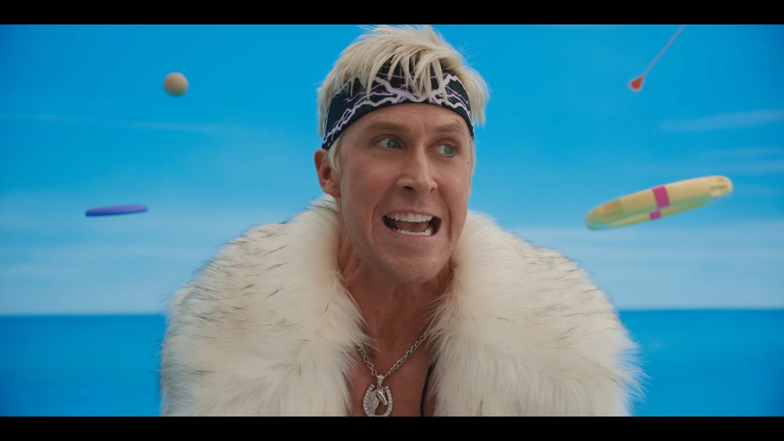 Ken (Ryan Gosling) rallies his troops in Barbie (2023), Warner Bros. Pictures