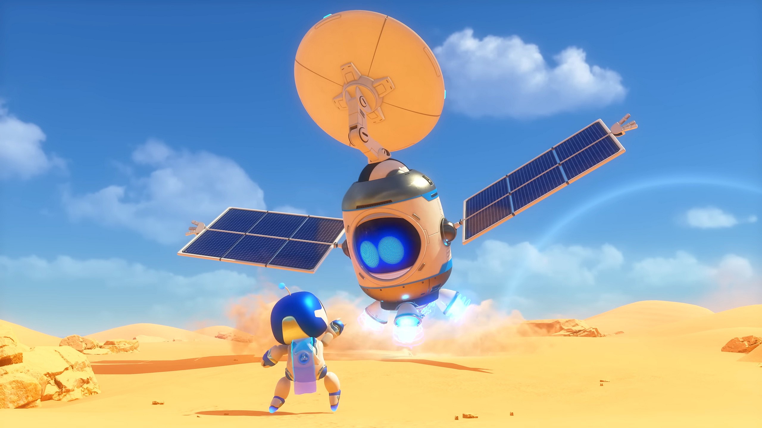 Astro Bot has some words of encouragement for a new friend in Astro Bot (2025), Team Asobi