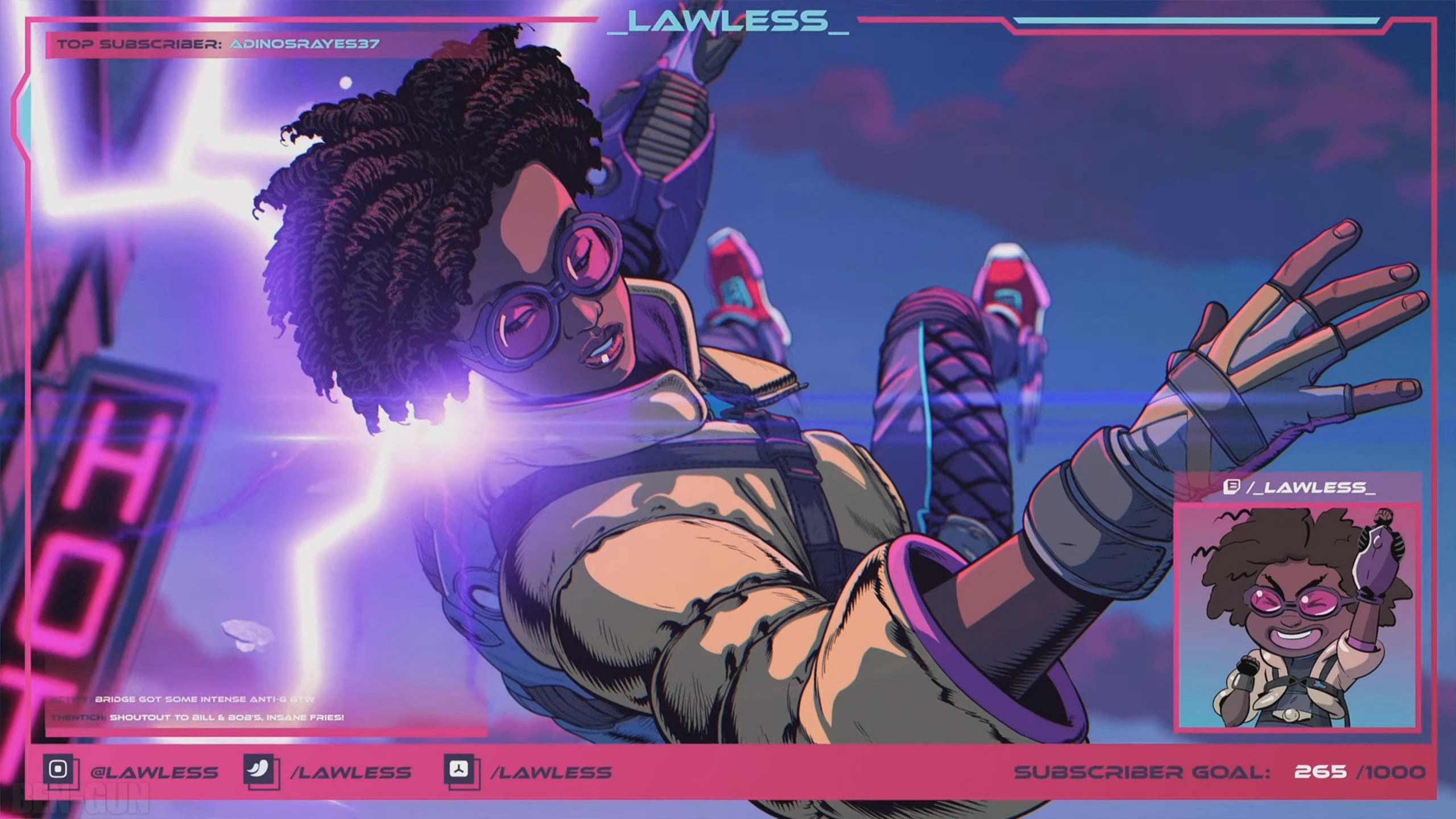 Zoe Lawless (TBA) livestreams her latest heist in Suicide Squad: Kill the Justice League, Rocksteady (2024)