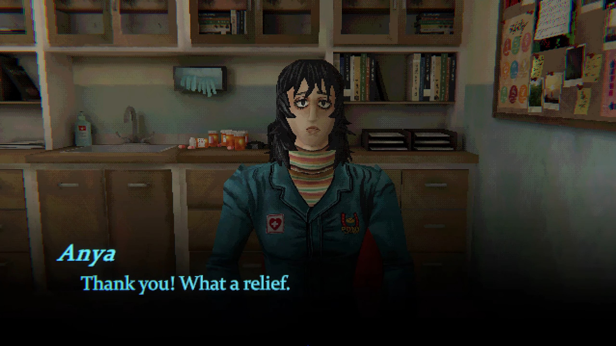 Anya thanks Curly for his assistance in Mouthwashing (2024), Wrong Organ