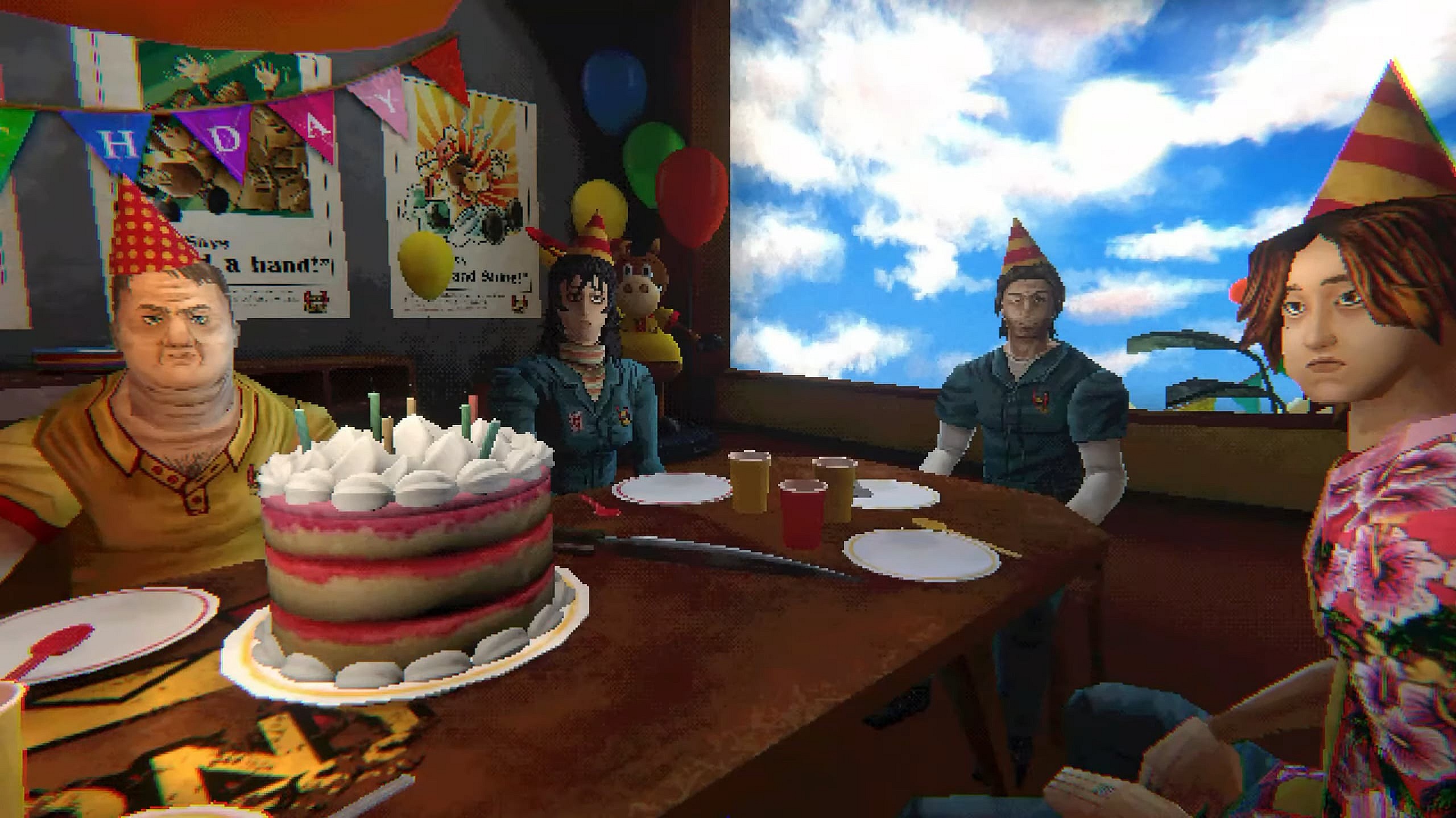 The crew of the Tulpar celebrate Captain Curly's birthday in Mouthwashing (2024), Wrong Organ