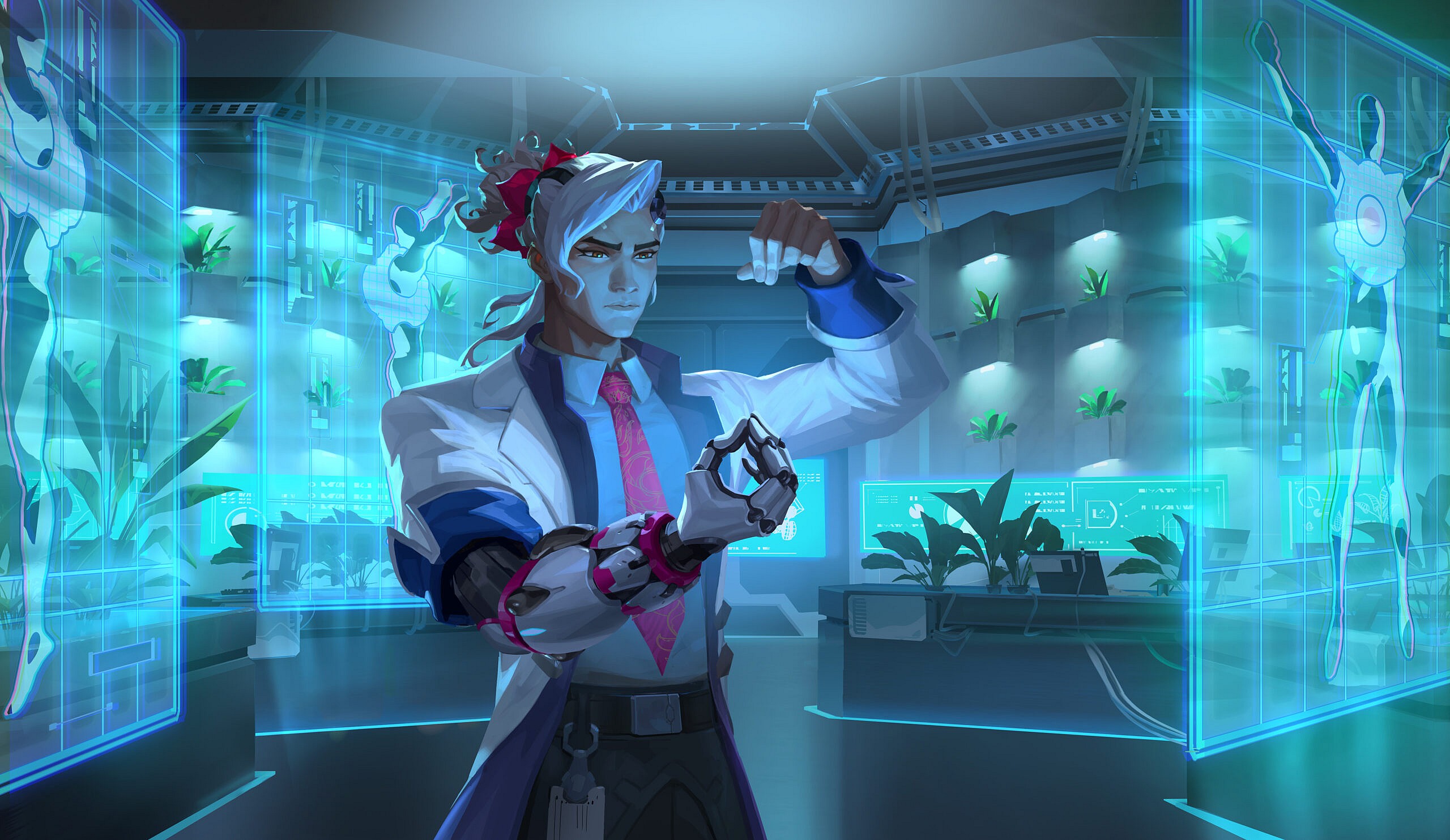 Lifeweaver studies plants in his attempt to create Bio-Light via Overwatch 2 (2022), Blizzard Entertainment