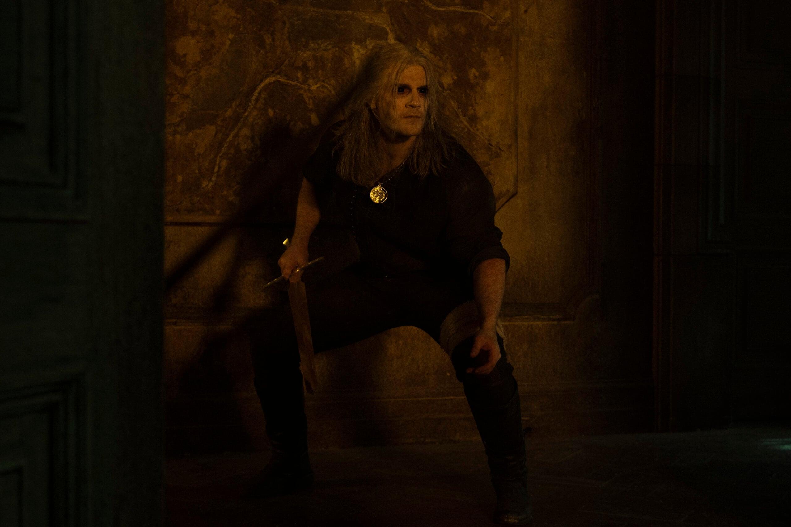 Geralt (Henry Cavill) adjust his vision for a low-light setting in The Witcher Season 2 Episode 2 “Kaer Morhen” (2021), Netflix