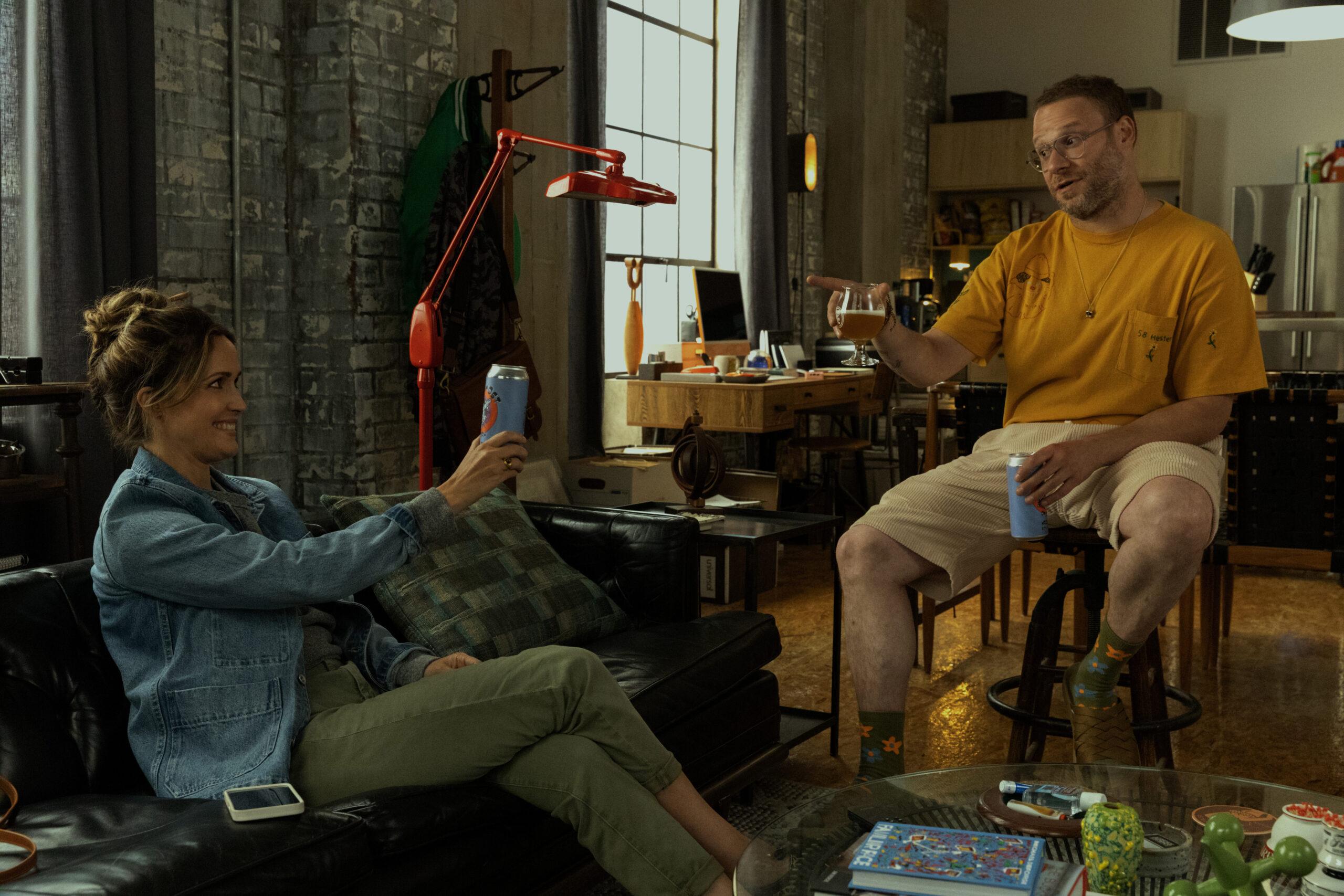 Seth Rogen as Will and Rose Bryne as Slyvia in Platonic (2023), Apple TV+ via Official Website
