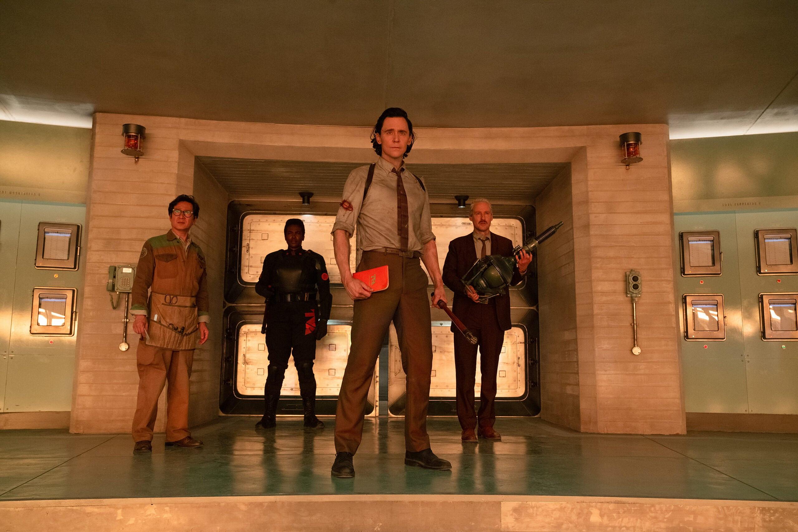 Ke Huy Quan, Wunmi Mosaku, Tom Hiddleston, Owen Wilson in Marvel's Loki Season 2 on Disney+