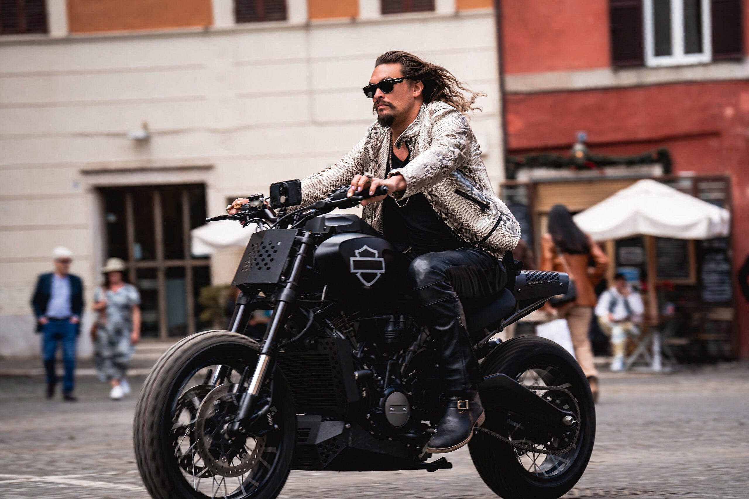 Jason Momoa as Dante in Fast X, directed by Louis Leterrier.