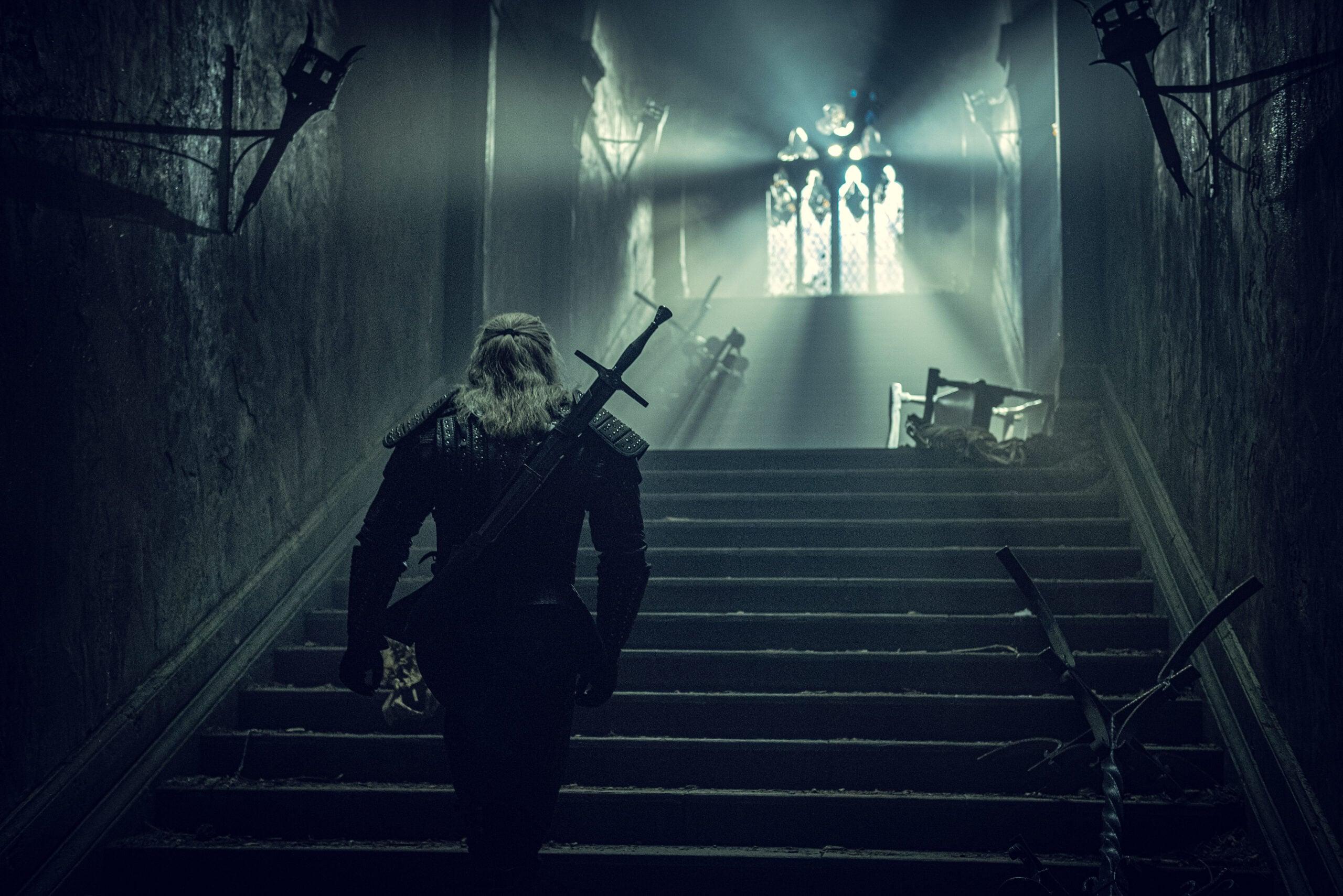 Geralt (Henry Cavill) prepares to confront the Strzyga in The Witcher Season 1 Episode 3 “Betrayer Moon” (2019), Netflix