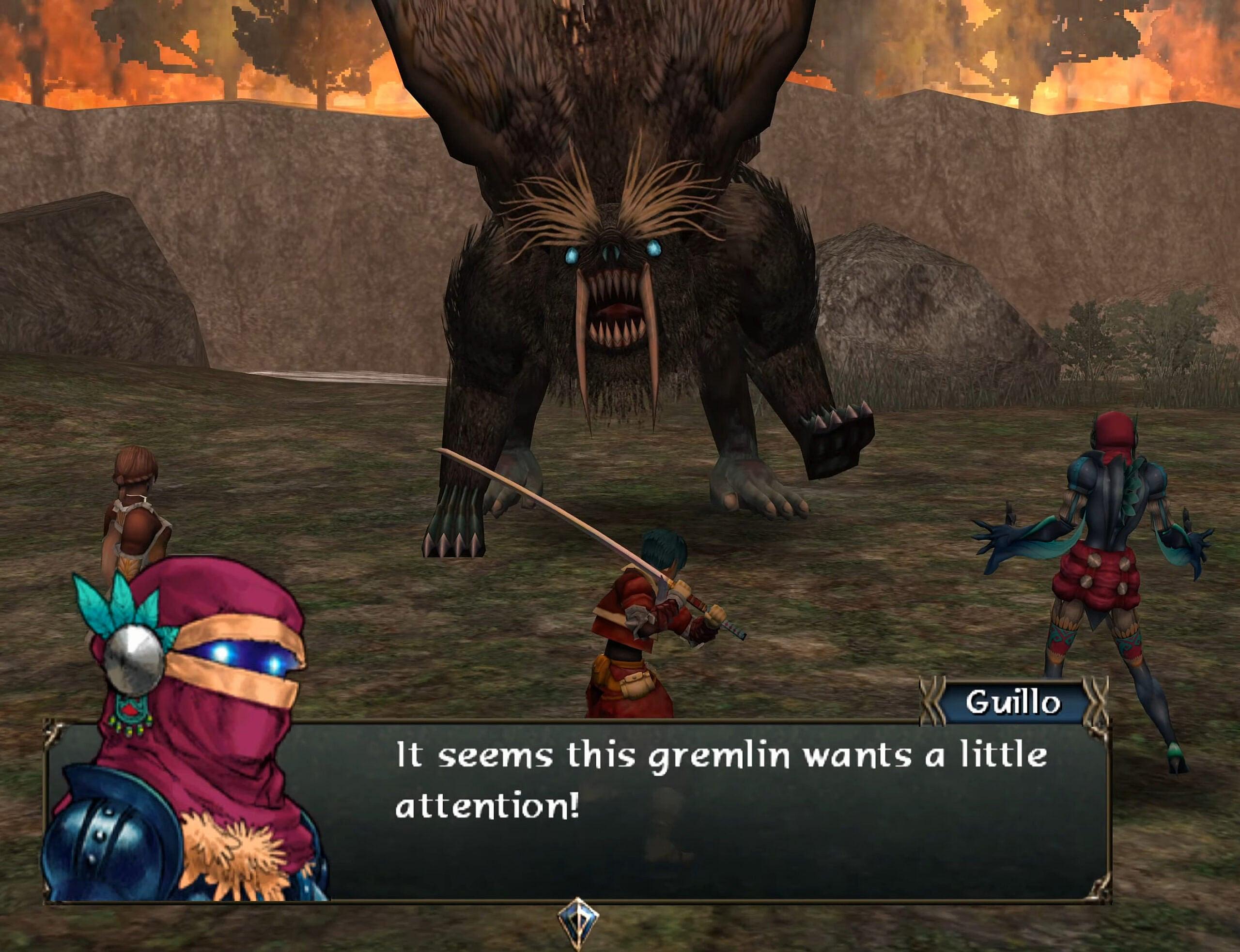 Guillo (Terrence 'T.C.' Carson) leads the charge in Baten Katos: Origins (2006), Bandai Namco