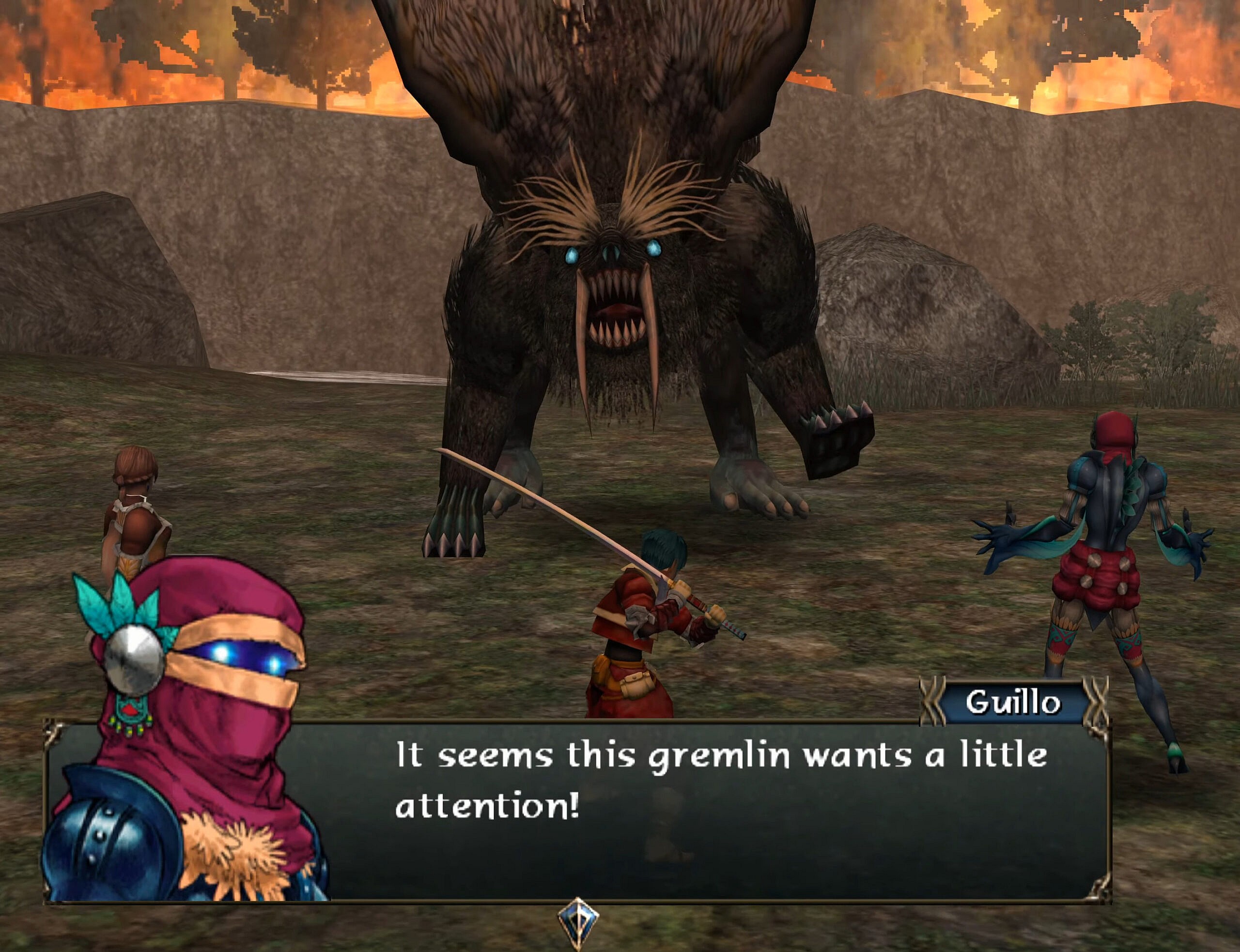 Guillo (Terrence 'T.C.' Carson) leads the charge in Baten Katos: Origins (2006), Bandai Namco