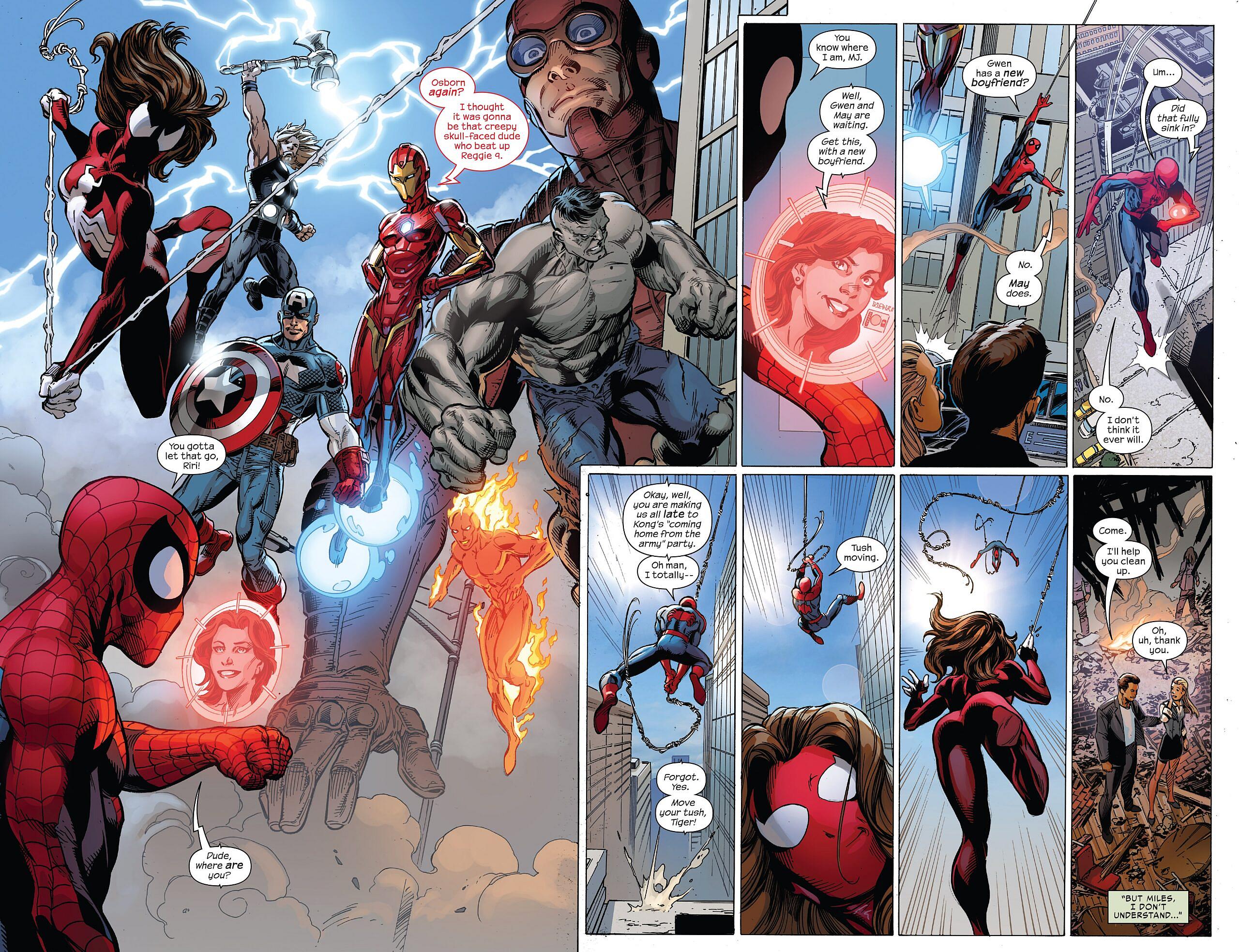 Peter Parker alive in 1610, Spider-Men II Vol. 1 #5 (2017), Marvel Comics