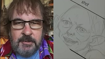Peter Jackson gives an update on the progress on The Hunt For Gollum: A Screenshot of a sketch of Gollum on a the set of The Hunt for Gollum, 2026, Warner Bros. Pictures