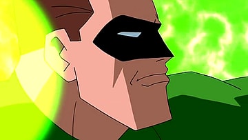 Hal Jordan (David Boreanaz) lets nothing escape his sight in Justice League: The New Frontier (2008), Warner Bros. Animation