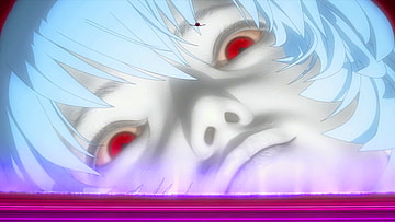 The Evangelion Imaginary emerges from Minus Space as a photorealistic recreation of Rei Ayanami's (Megumi Hayashibara) head in Evangelion: 3.0 + 1.0 Thrice Upon A Time (2014), Studio Khara