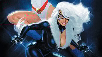 Power Girl and Black Cat strut their stuff on David Talaski's variant cover to Superman/Spider-Man Vol. 1 #1 (2026), DC/Marvel