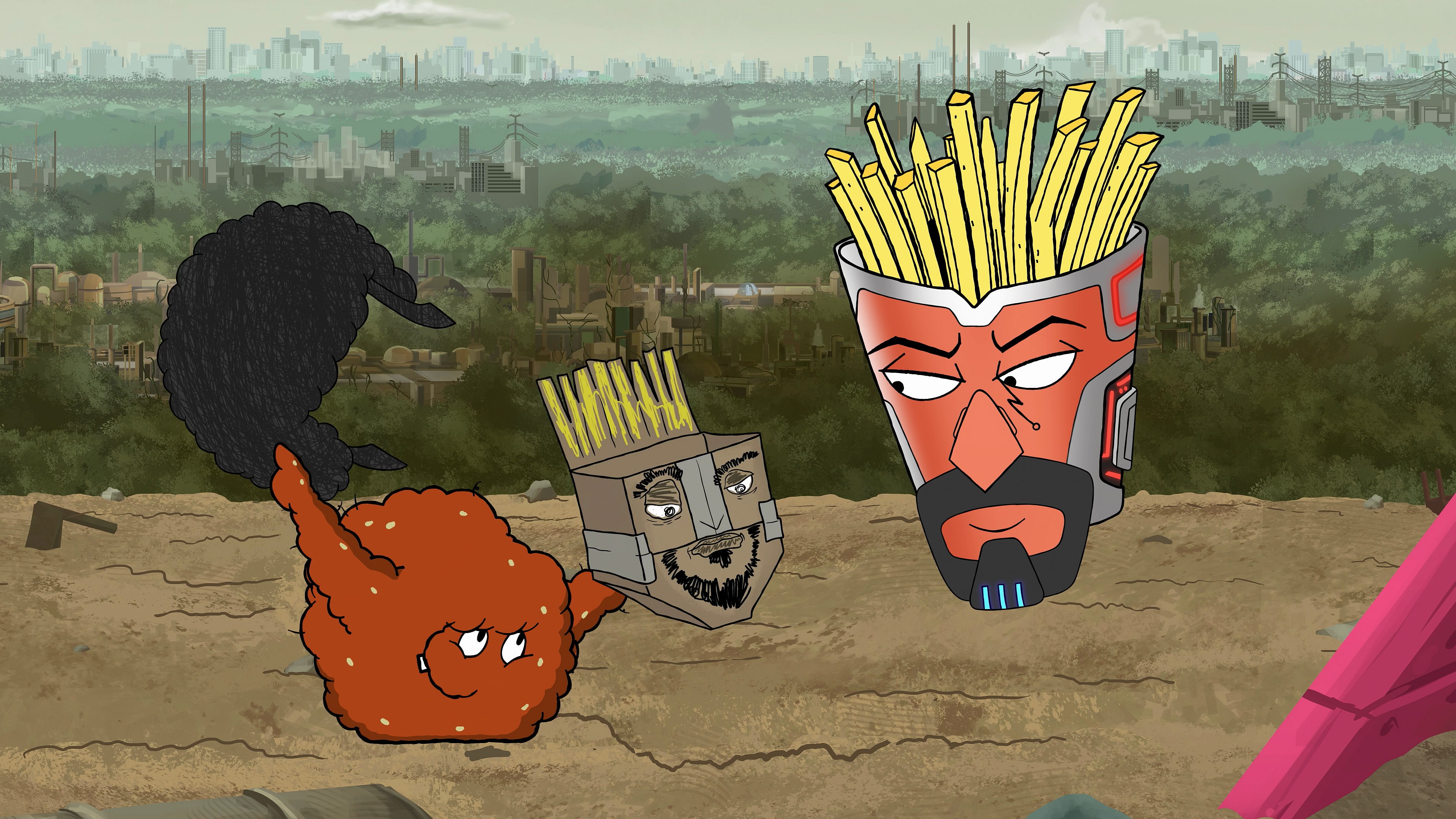 Carl (Dave Willis) lets his patriotism spark his fighting spirit in Aqua Teen Forever: Plantasm (2022) Williams Street via Blu-ray