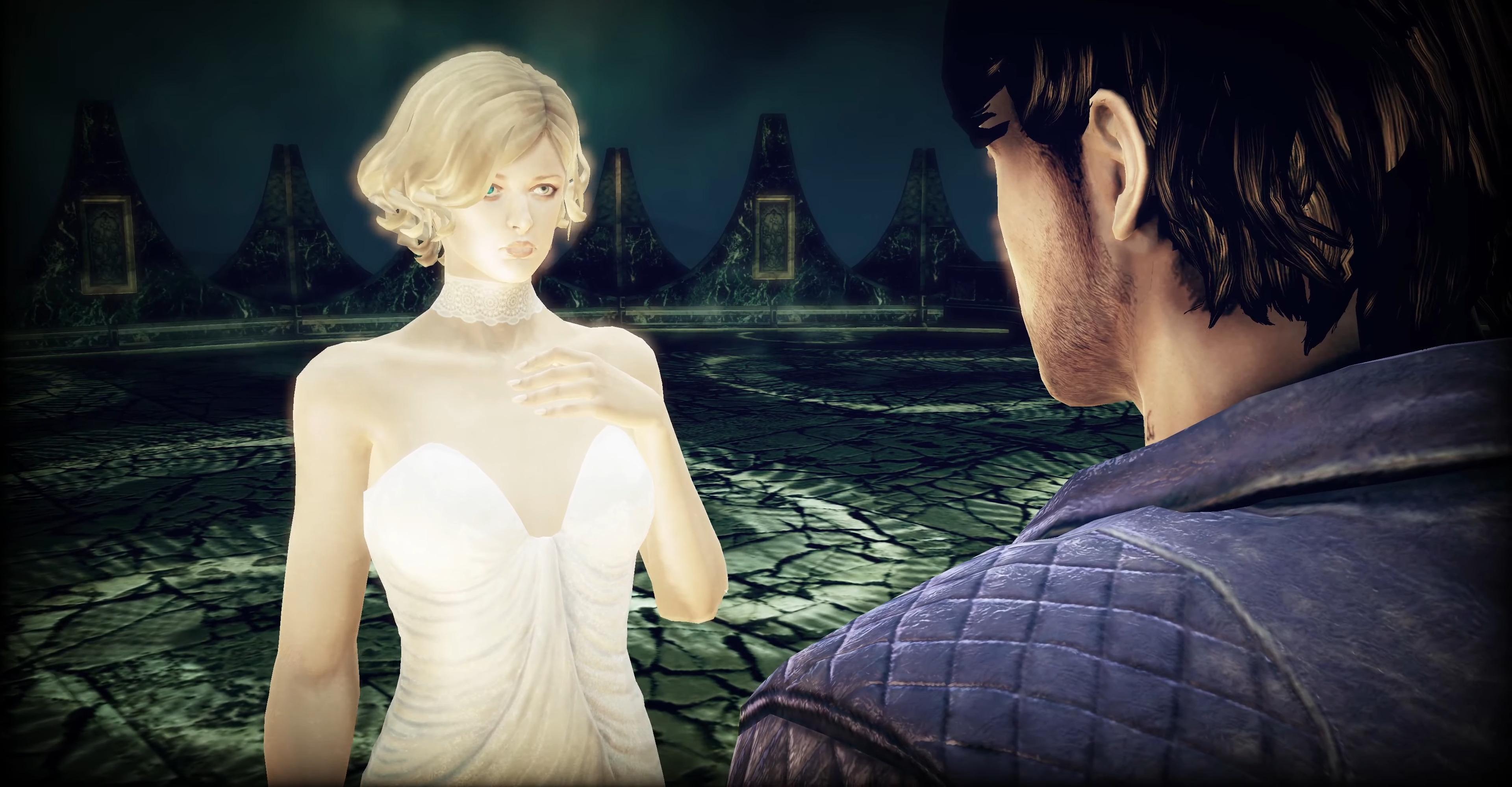 Garcia Hotspur (Steve Blum) reunites with Paula (Julianne Buescher) in Shadows of the Damned (2011), Grasshopper Manufacture