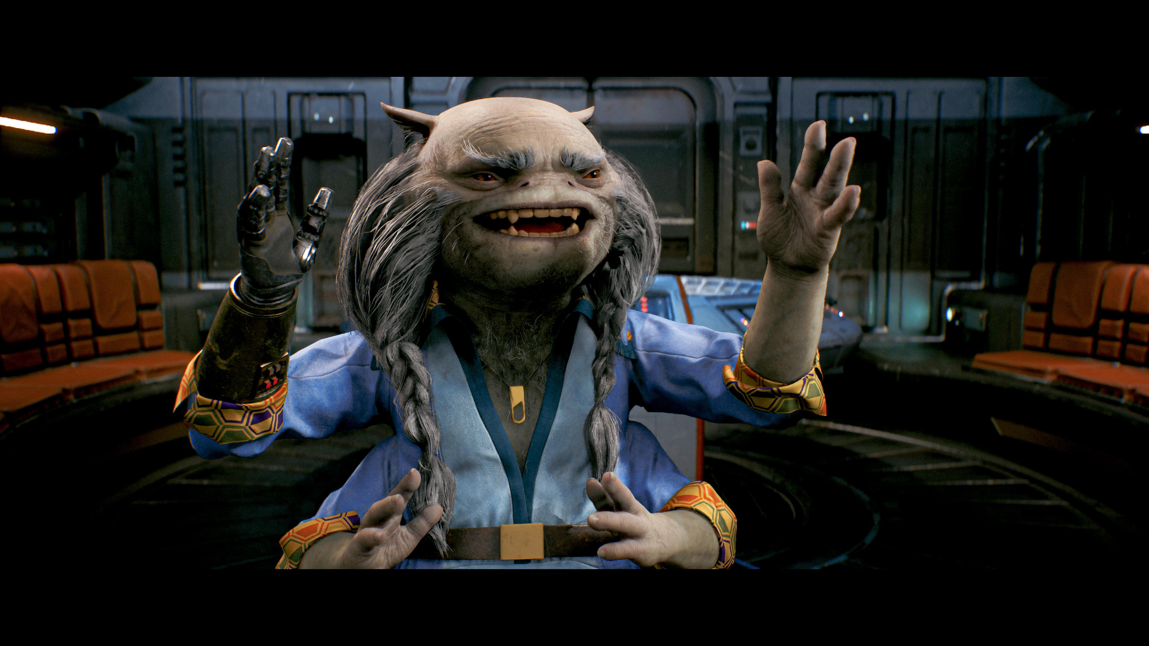 Greeze Dritus greets Cal via Star Wars Jedi Survivor (2023), EA