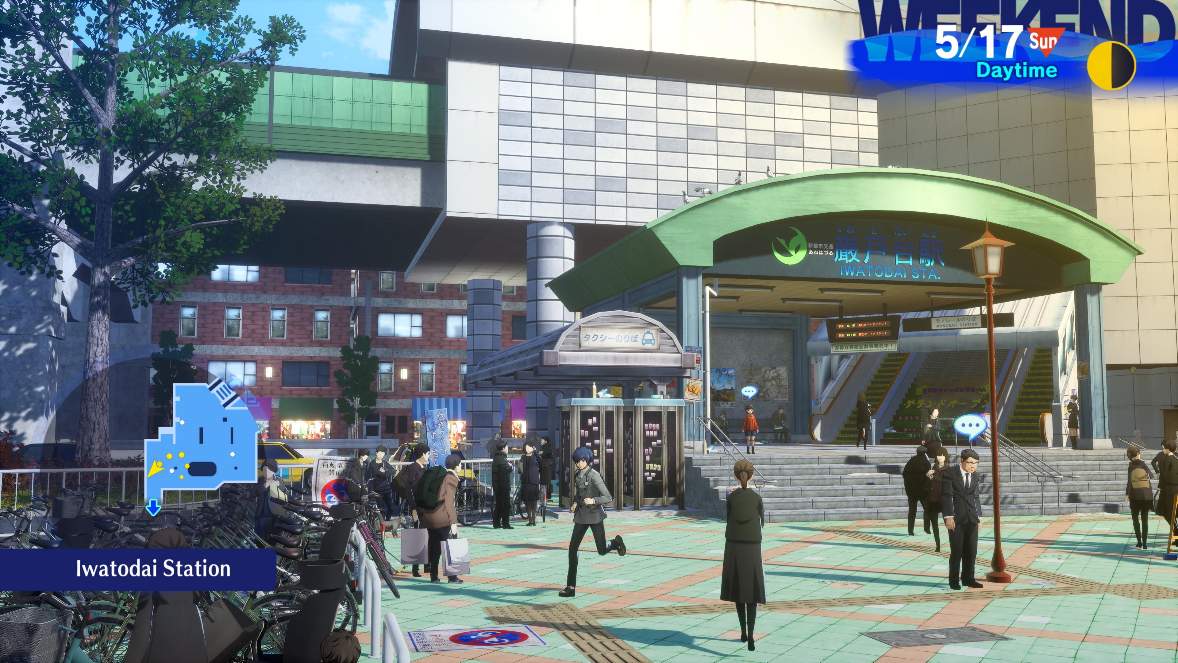 The protagonist walks through Iwatodai Station in Persona 3 Reload (2024), Atlus USA