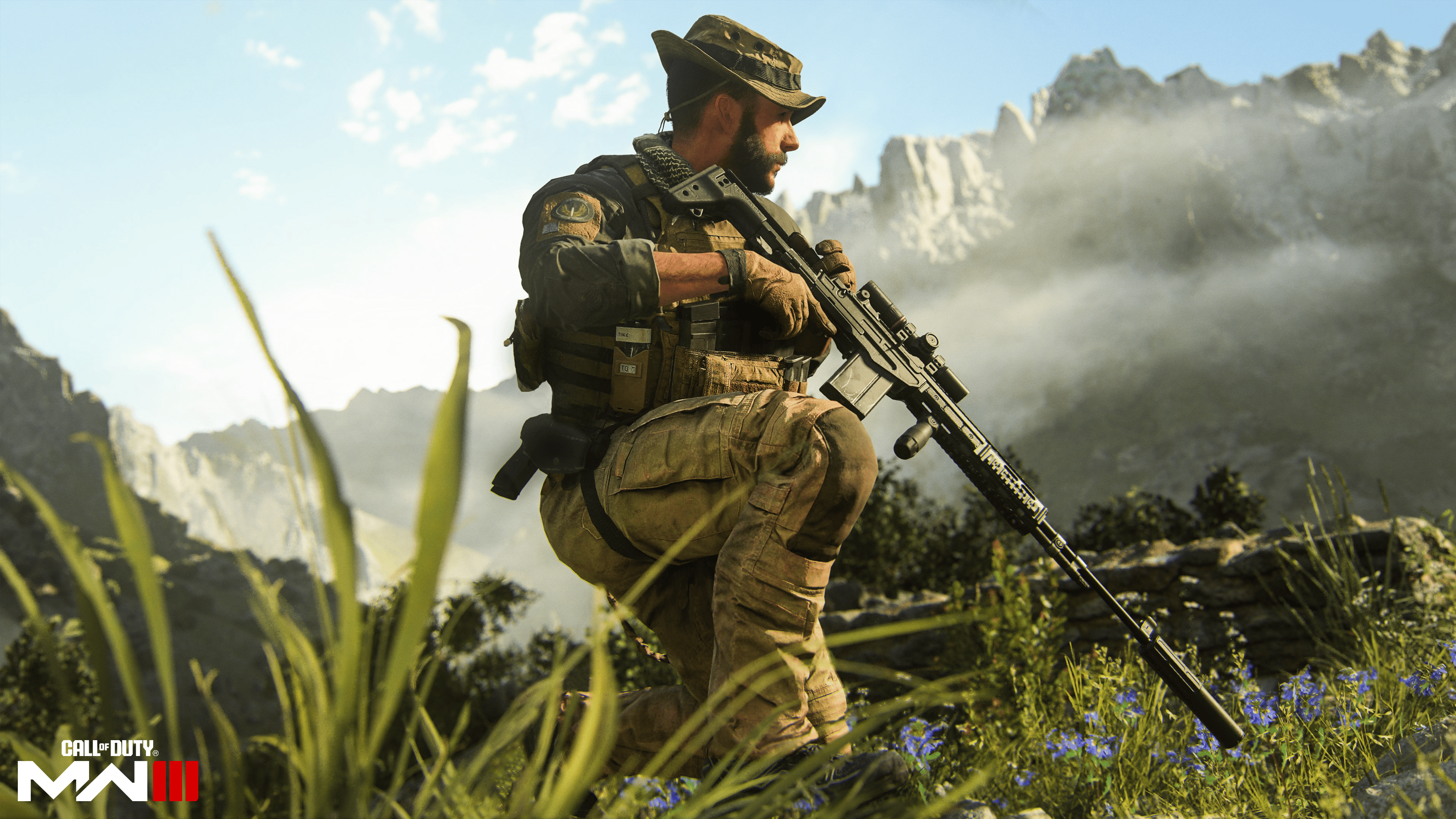 Cpt. Price (Billy Murray) stalks the battlefield in Call of Duty: Modern Warfare III (2023), Activision Blizzard