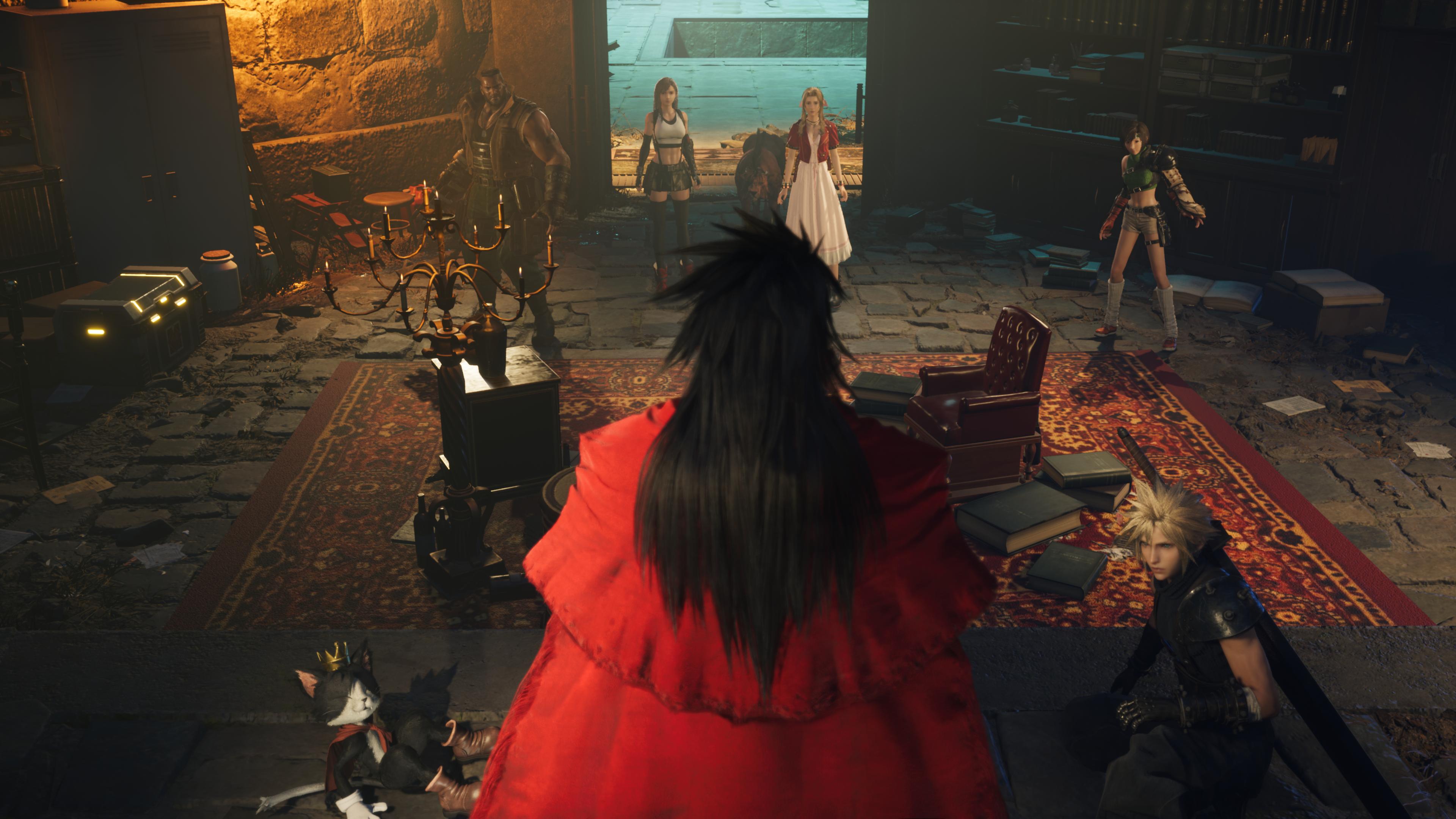 Vincent Valentine (TBA) emerges from his slumber in Final Fantasy VII Rebirth (2023), Square Enix