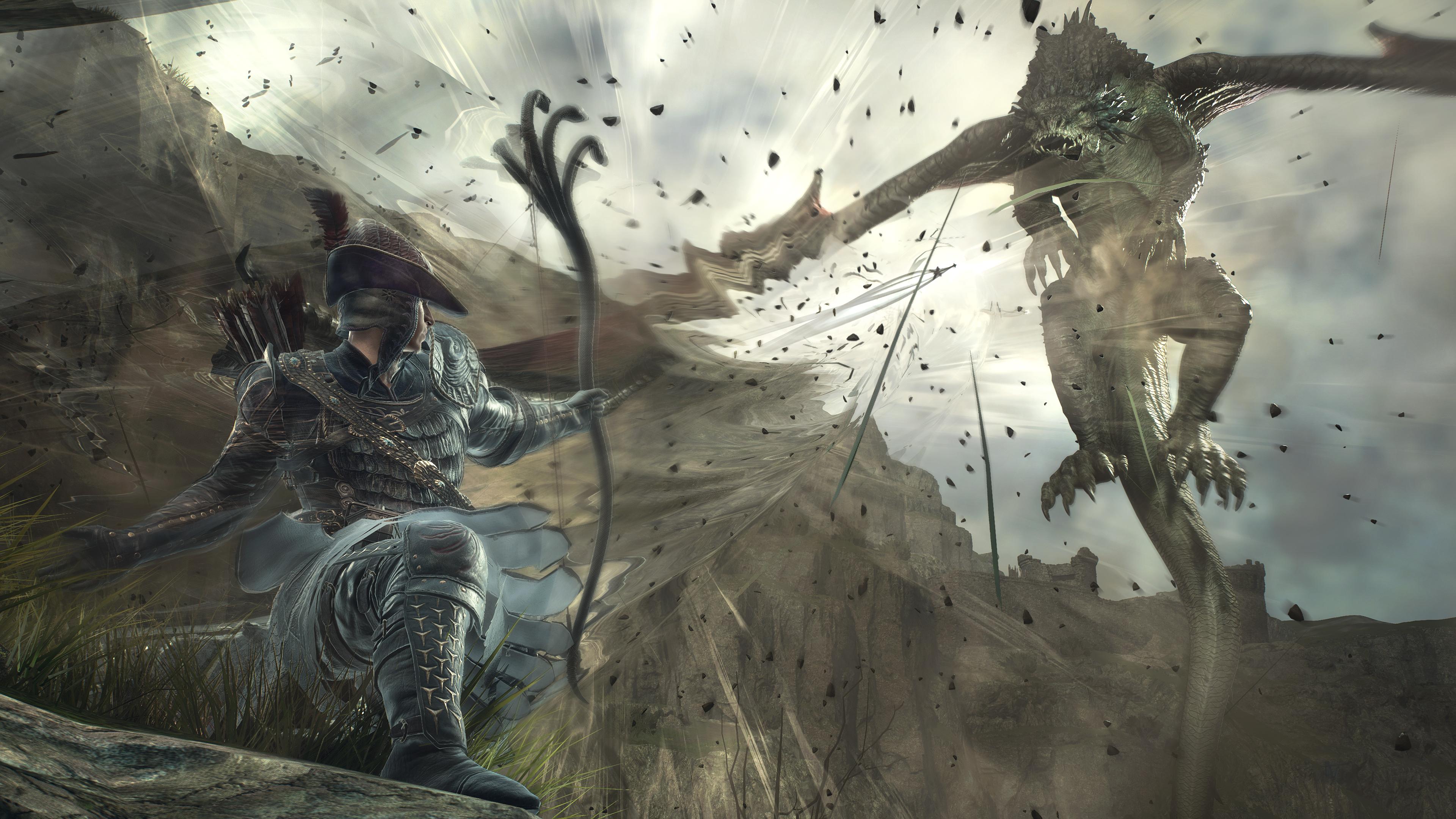 The Arisen unleashes their bow in Dragon's Dogma (2024), Capcom