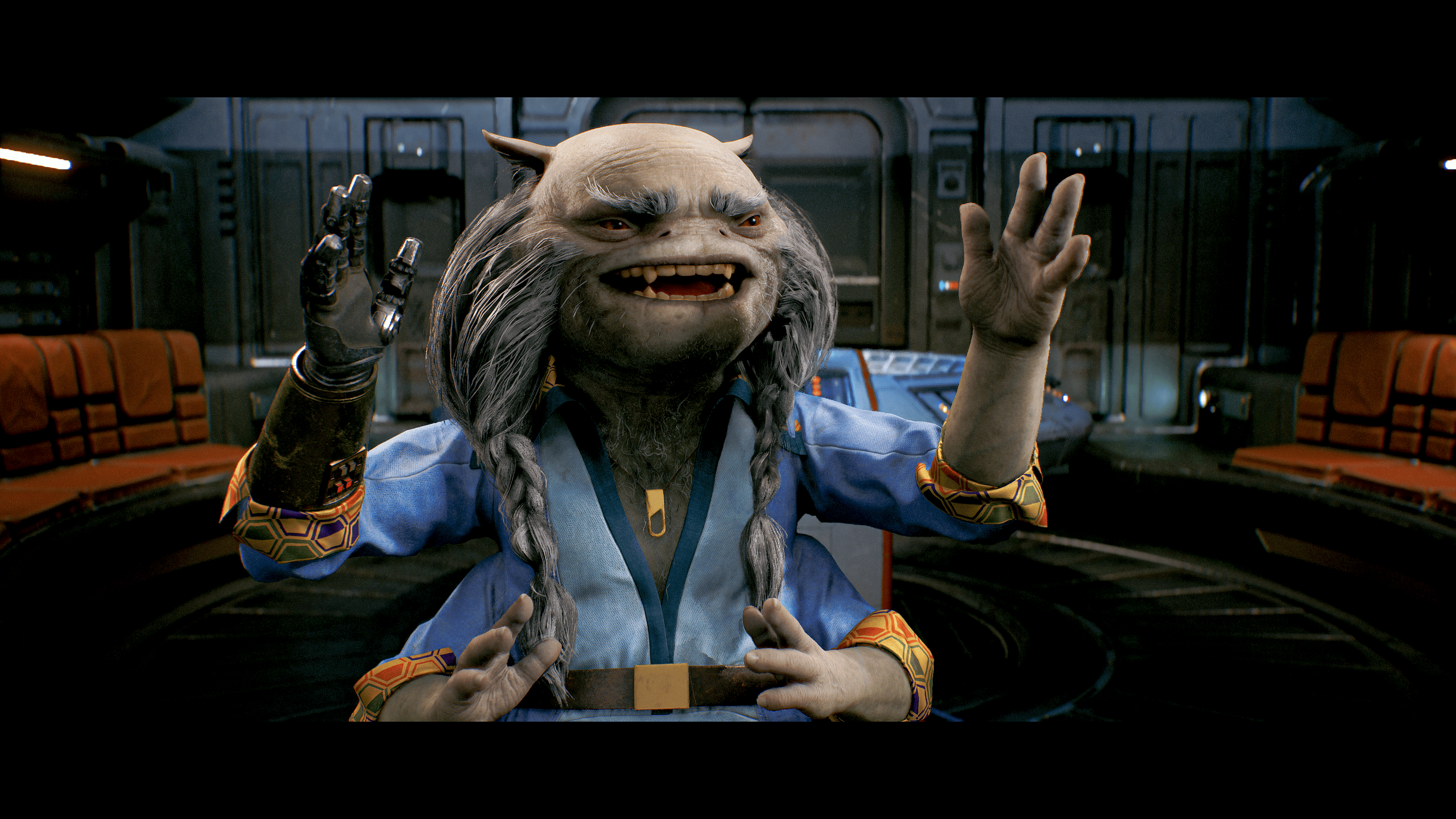 Greeze Dritus greets Cal via Star Wars Jedi Survivor (2023), EA