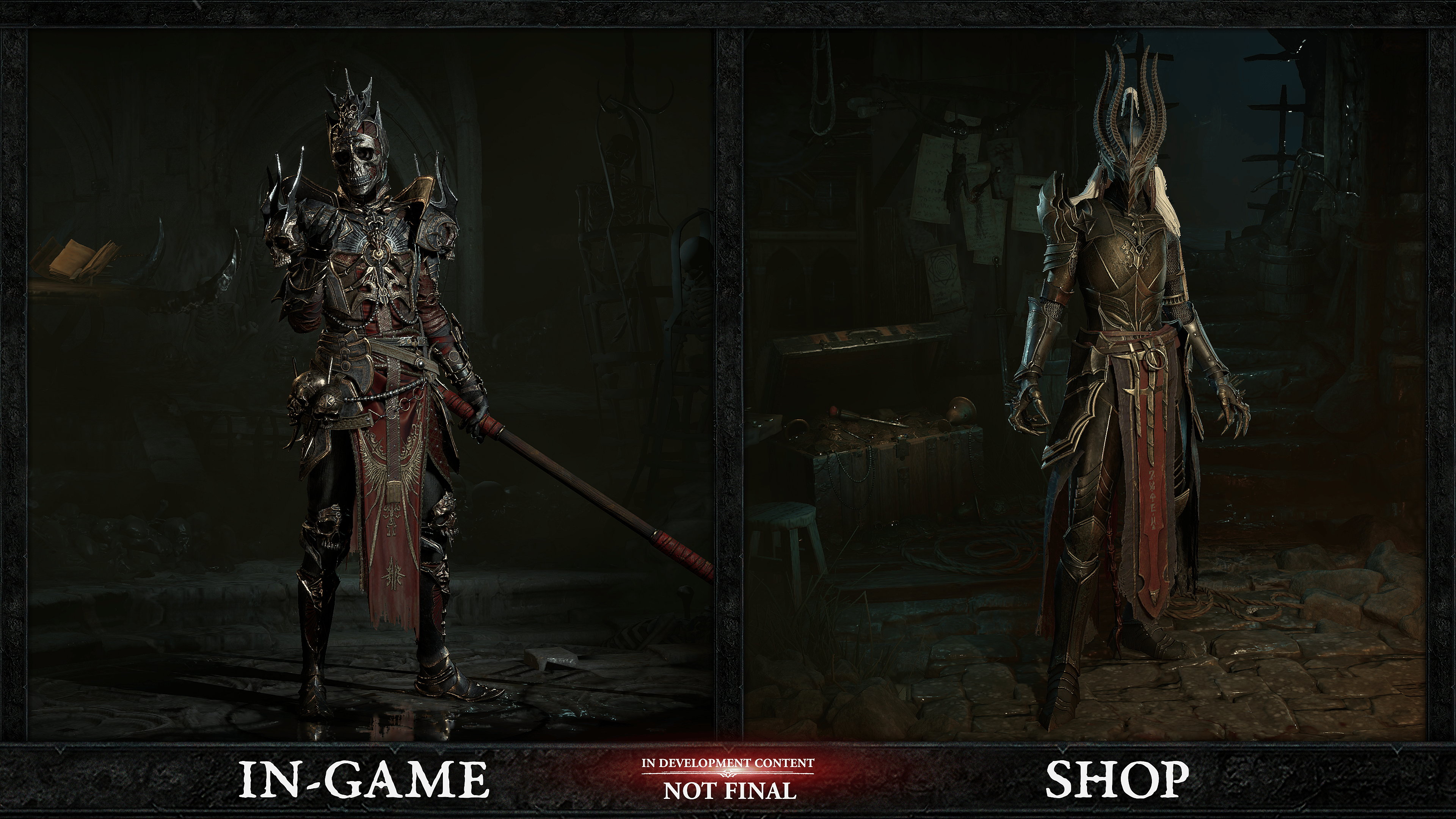 Necromancer armor available in-game and from the cosmetics Shop in Diablo IV (2023), Blizzard Entertainment