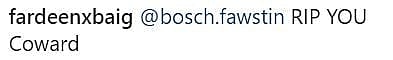Bosch Fawstin threats