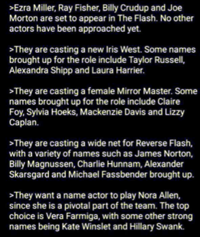 Flash Spoilers